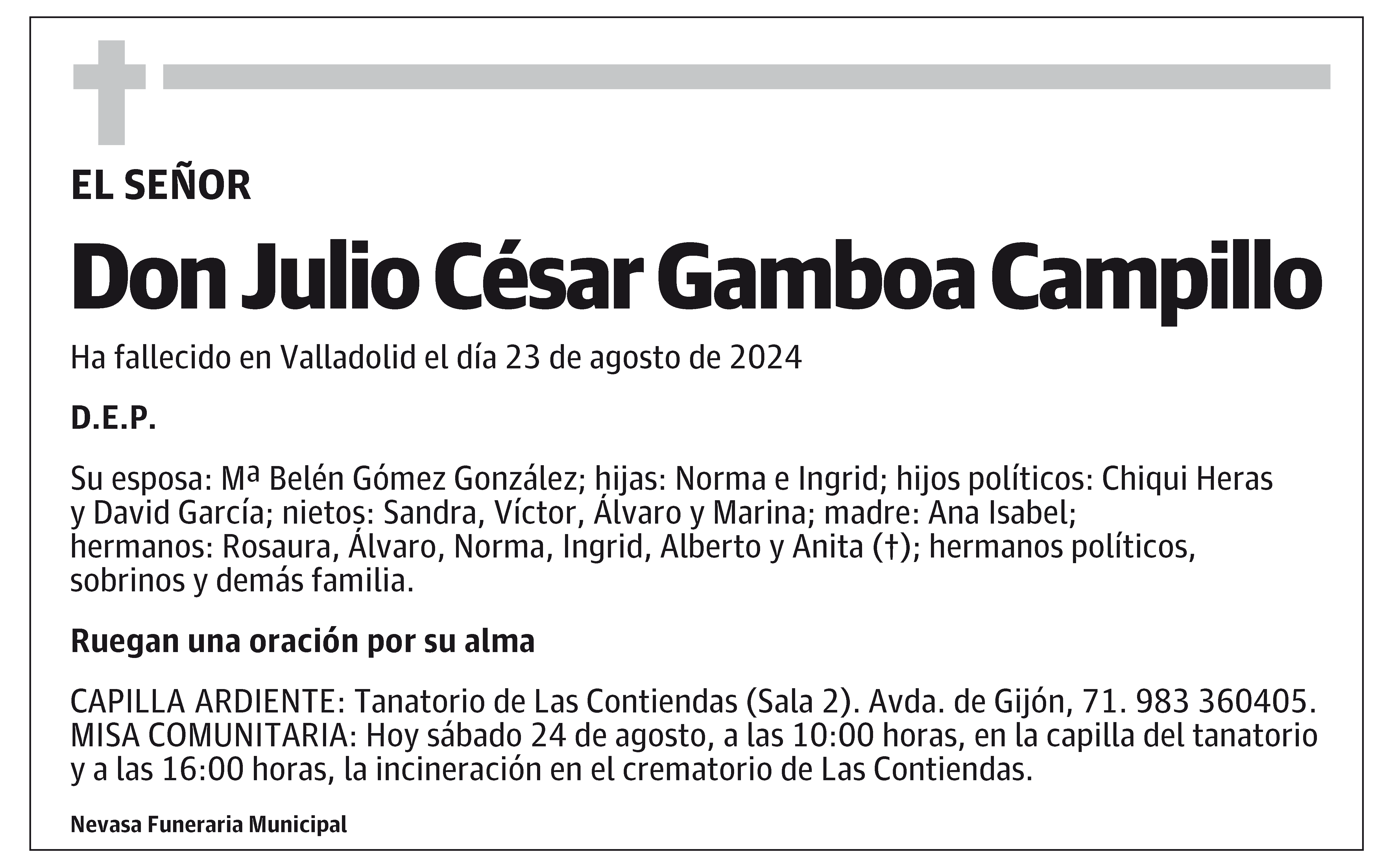 Julio César Gamboa Campillo