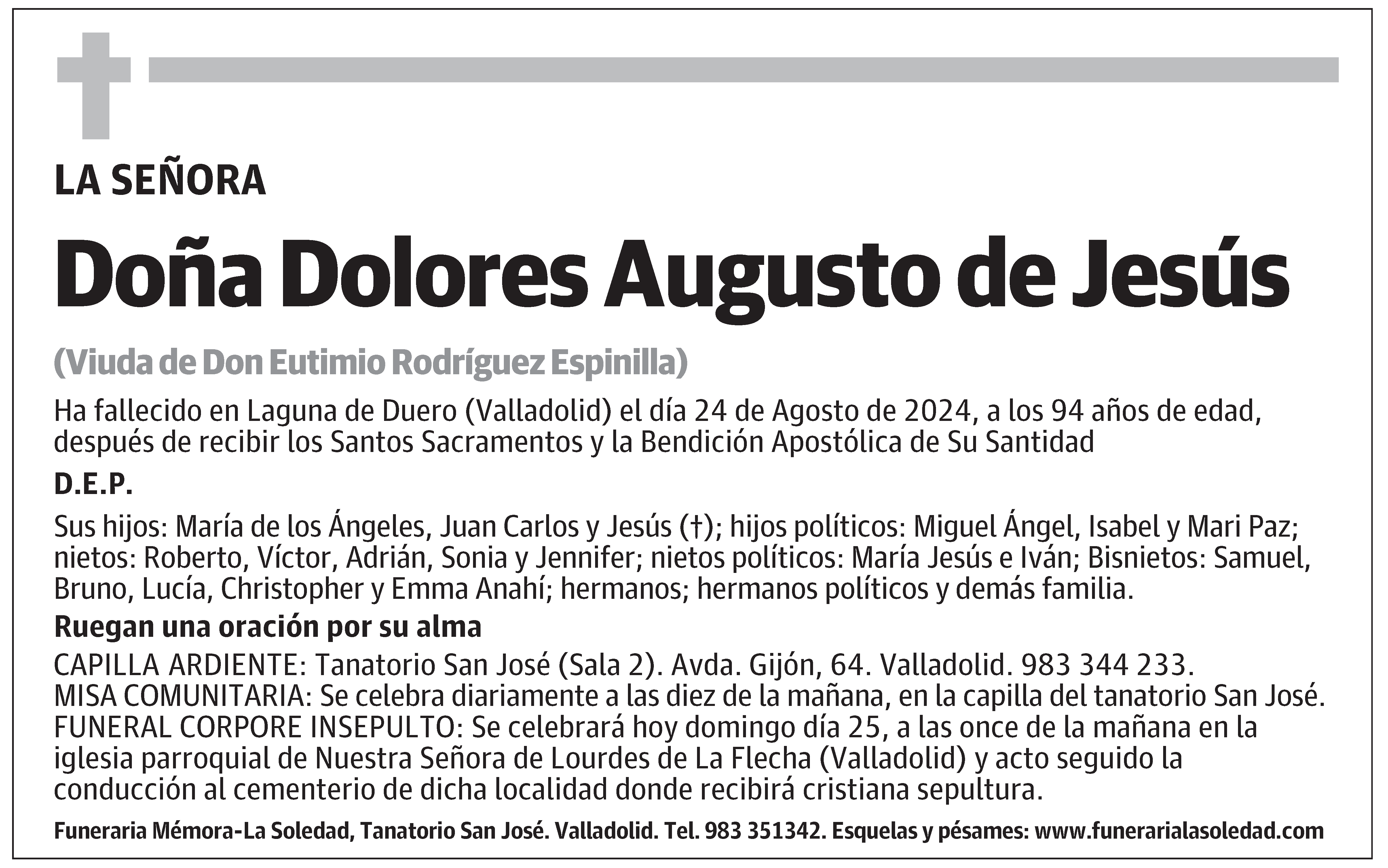 Dolores Augusto de Jesús