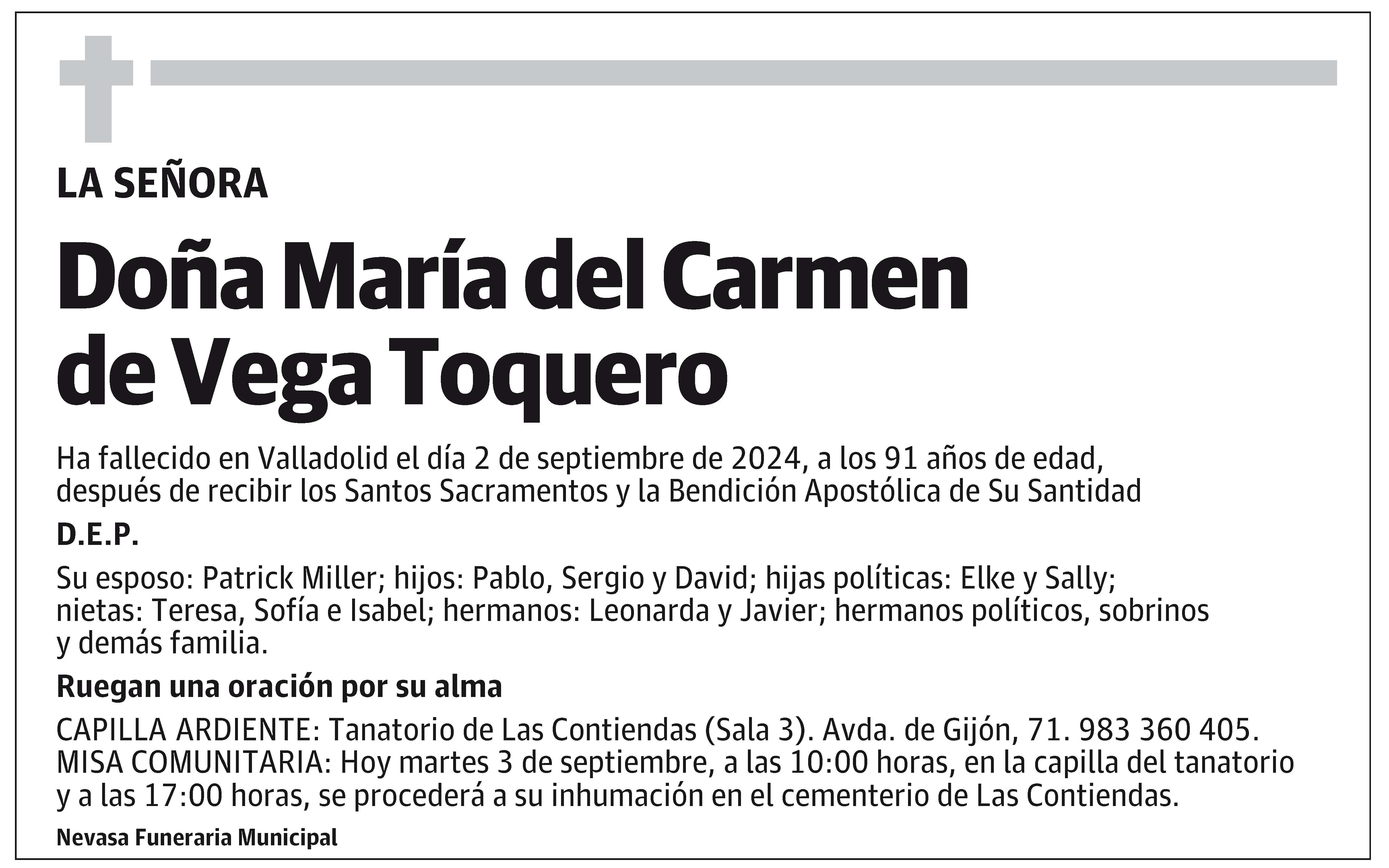 María del Carmen de Vega Toquero