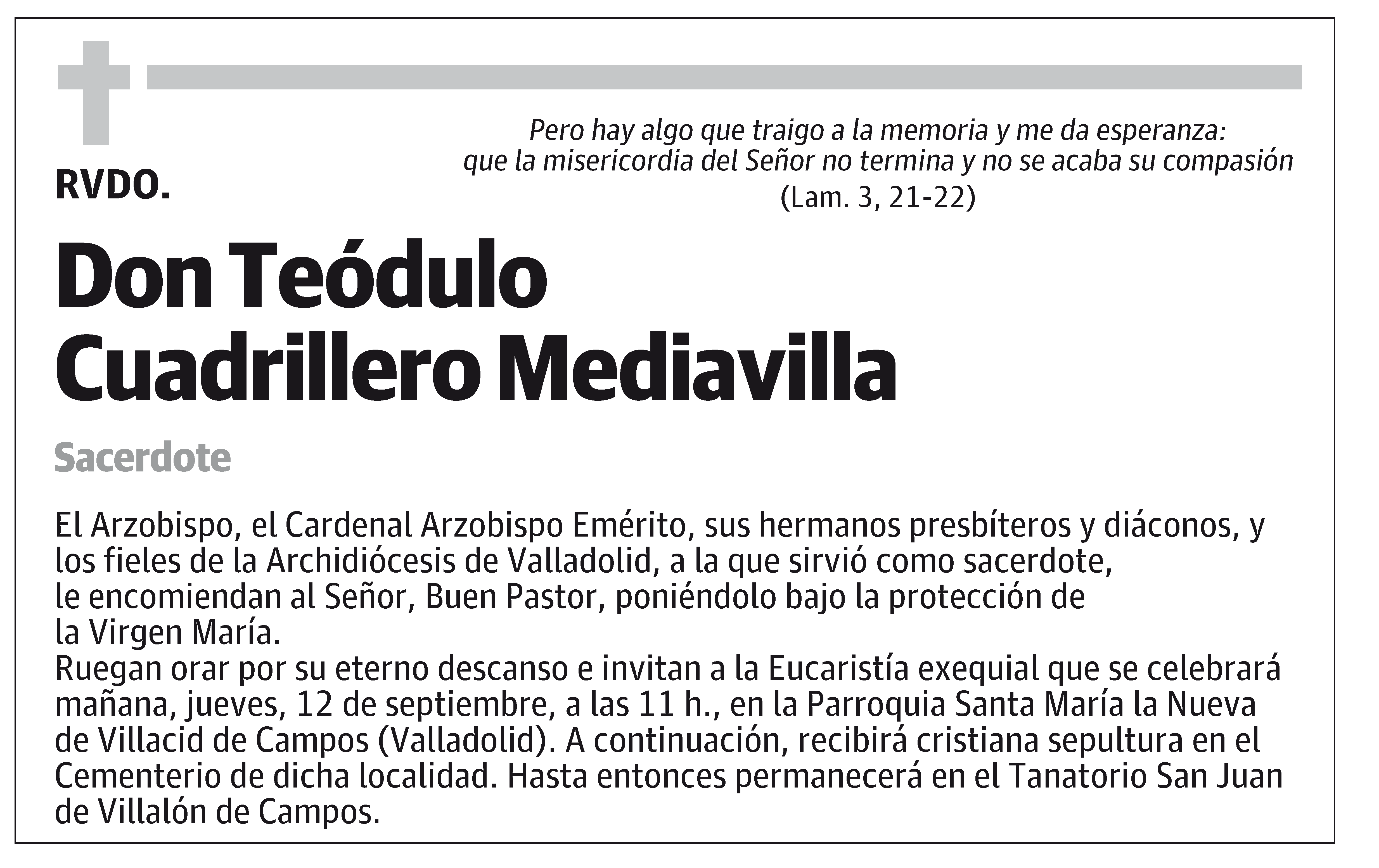 Teódulo Cuadrillero Mediavilla