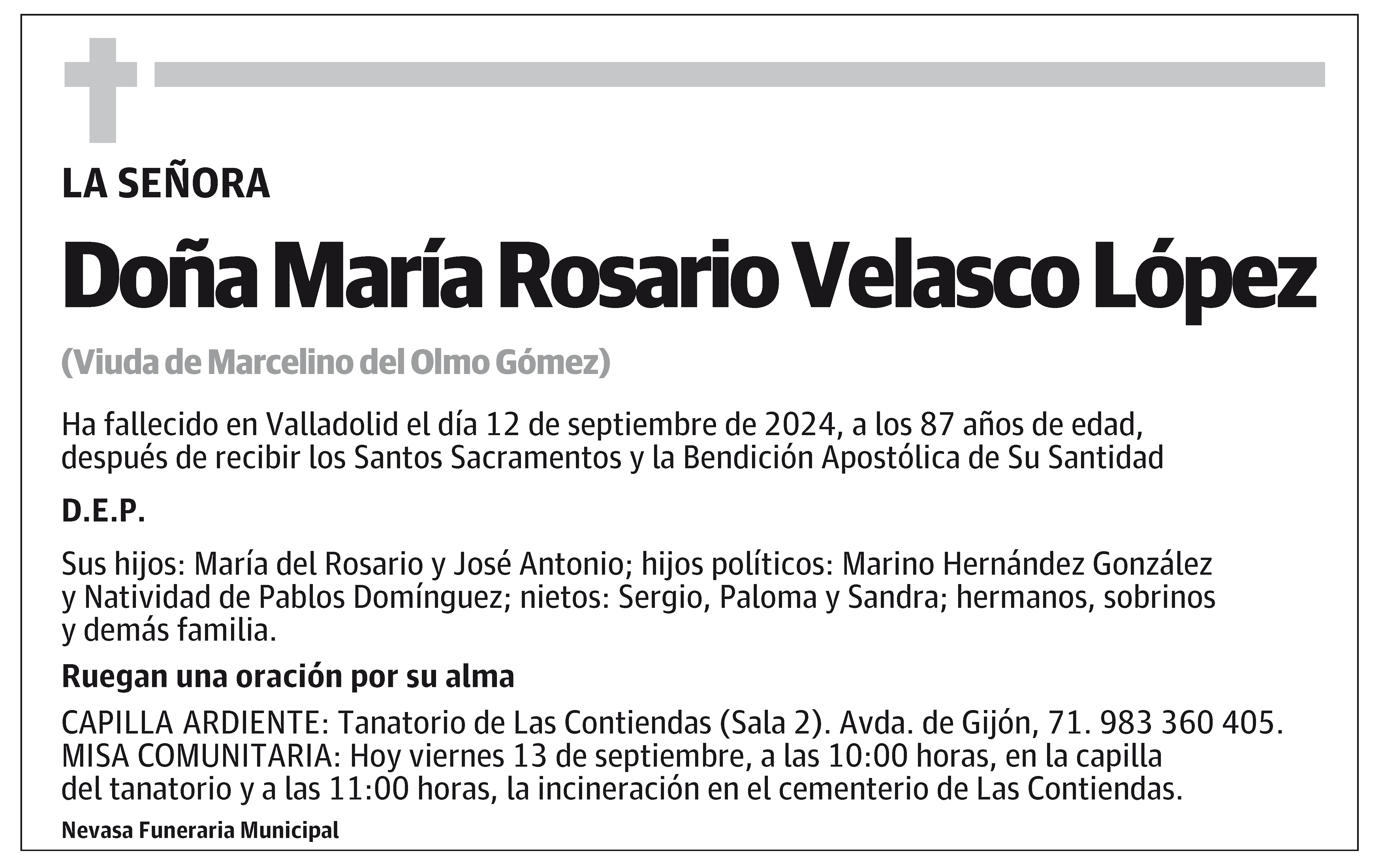 María Rosario Velasco López