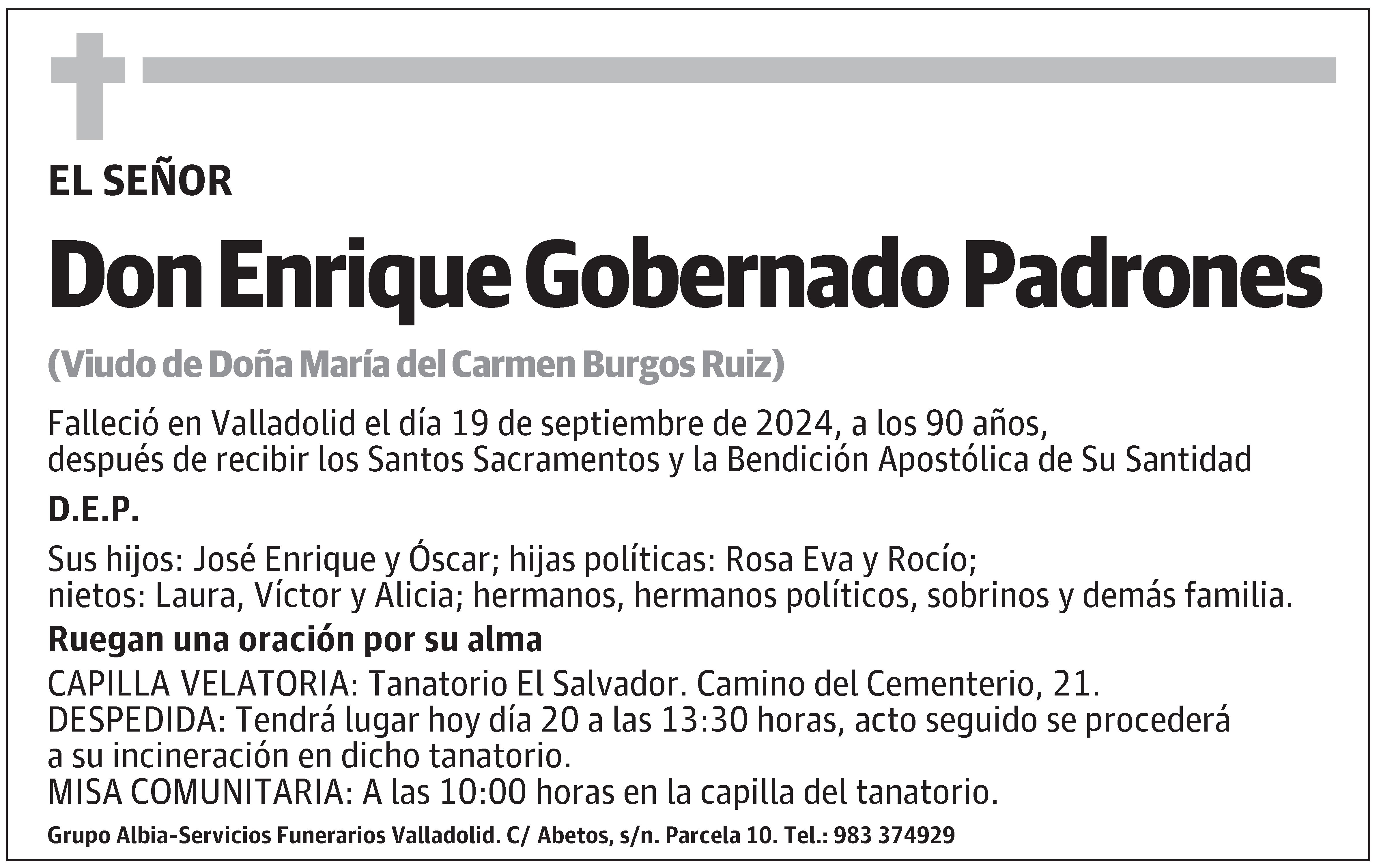 Enrique Gobernado Padrones