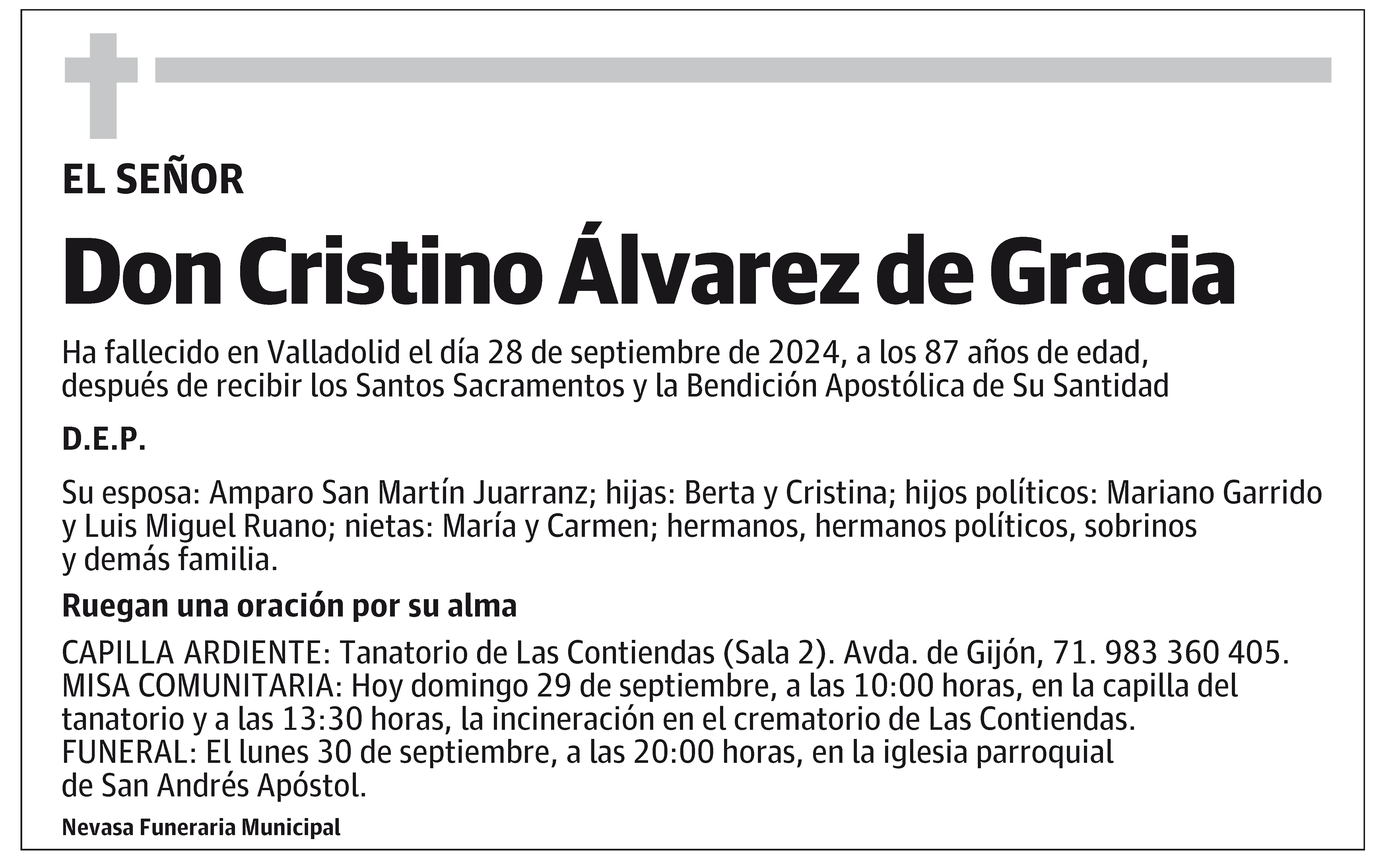 Cristino Álvarez de Gracia