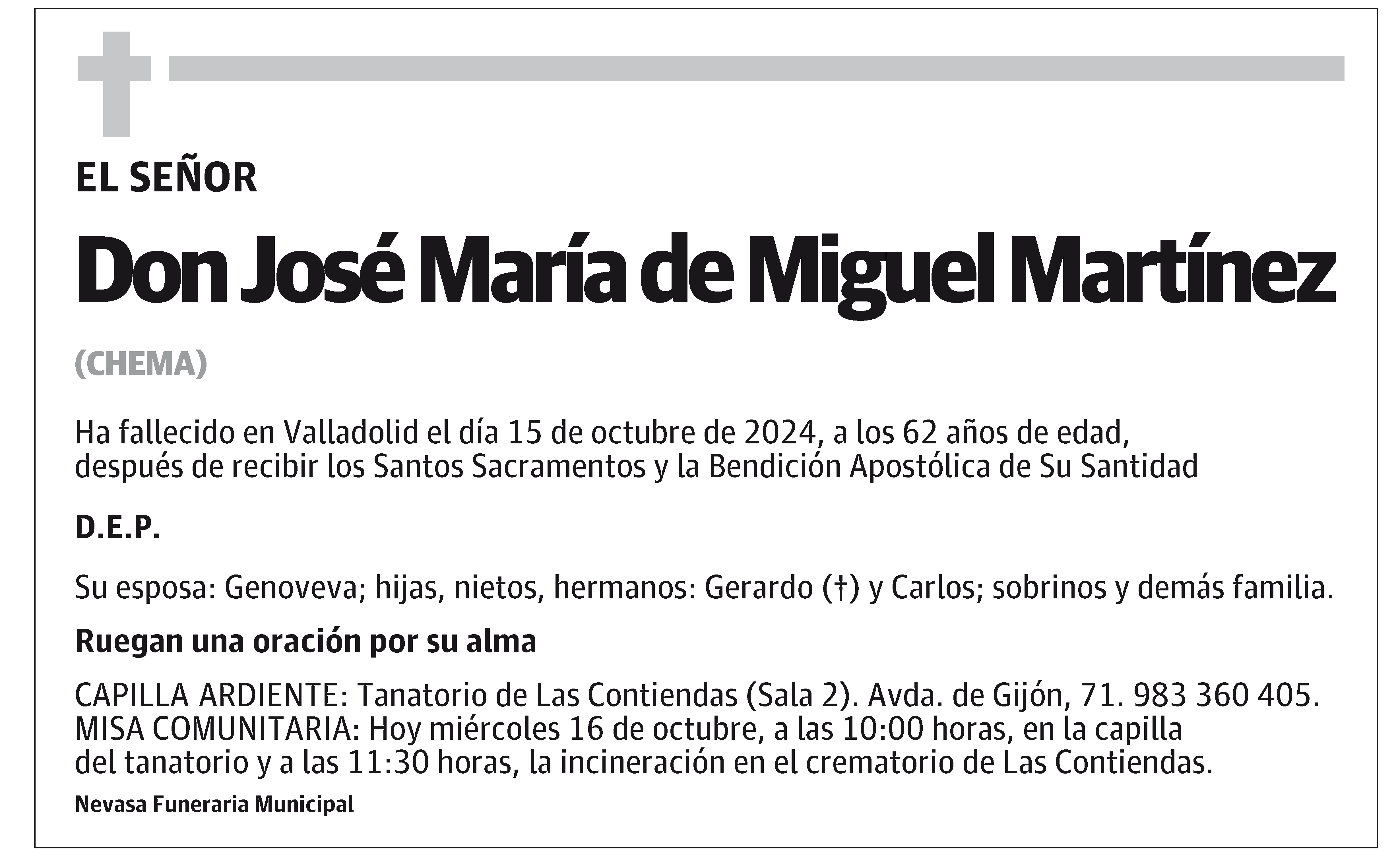 José María de Miguel Martínez