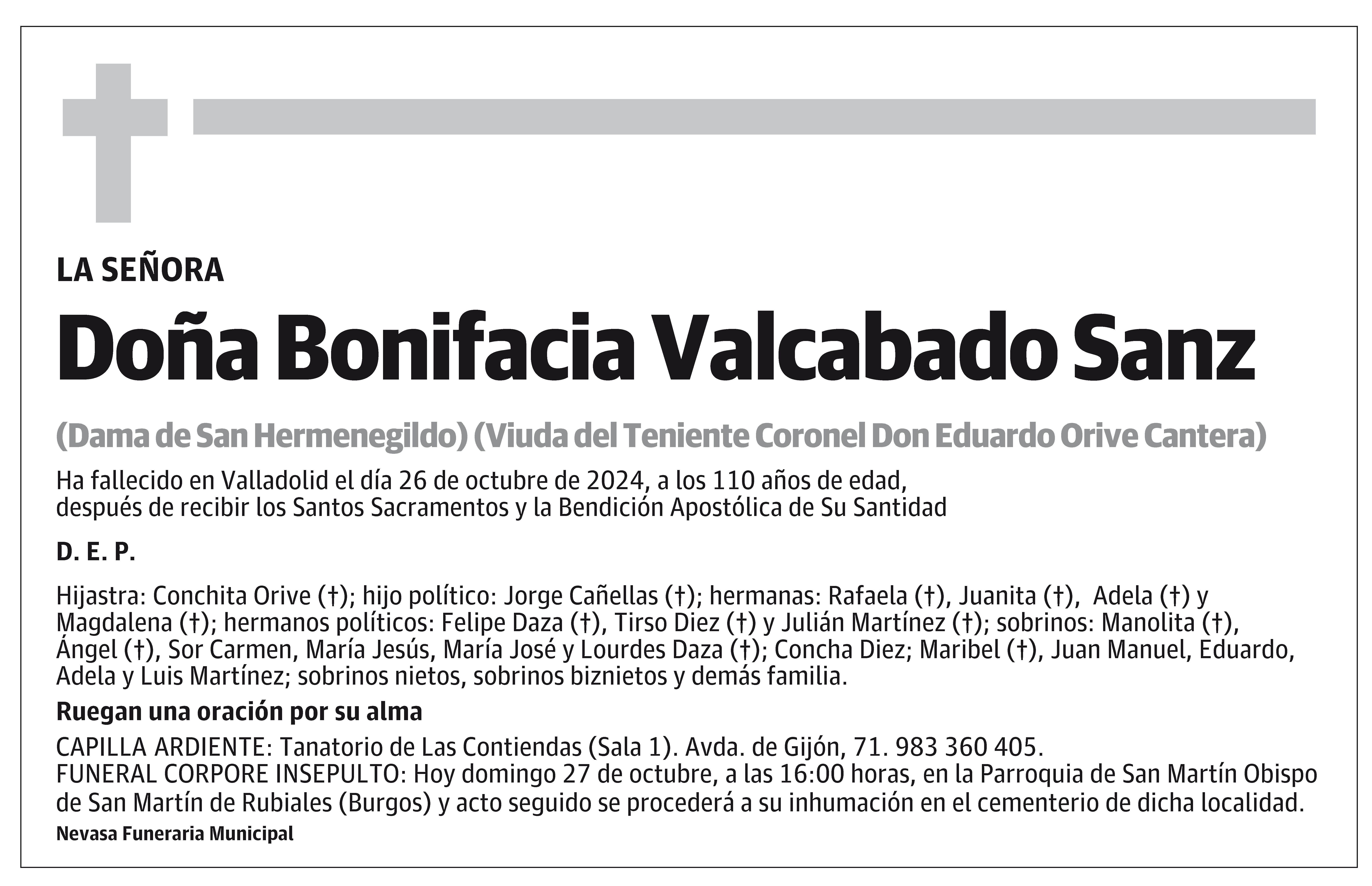 Bonifacia Valcabado Sanz