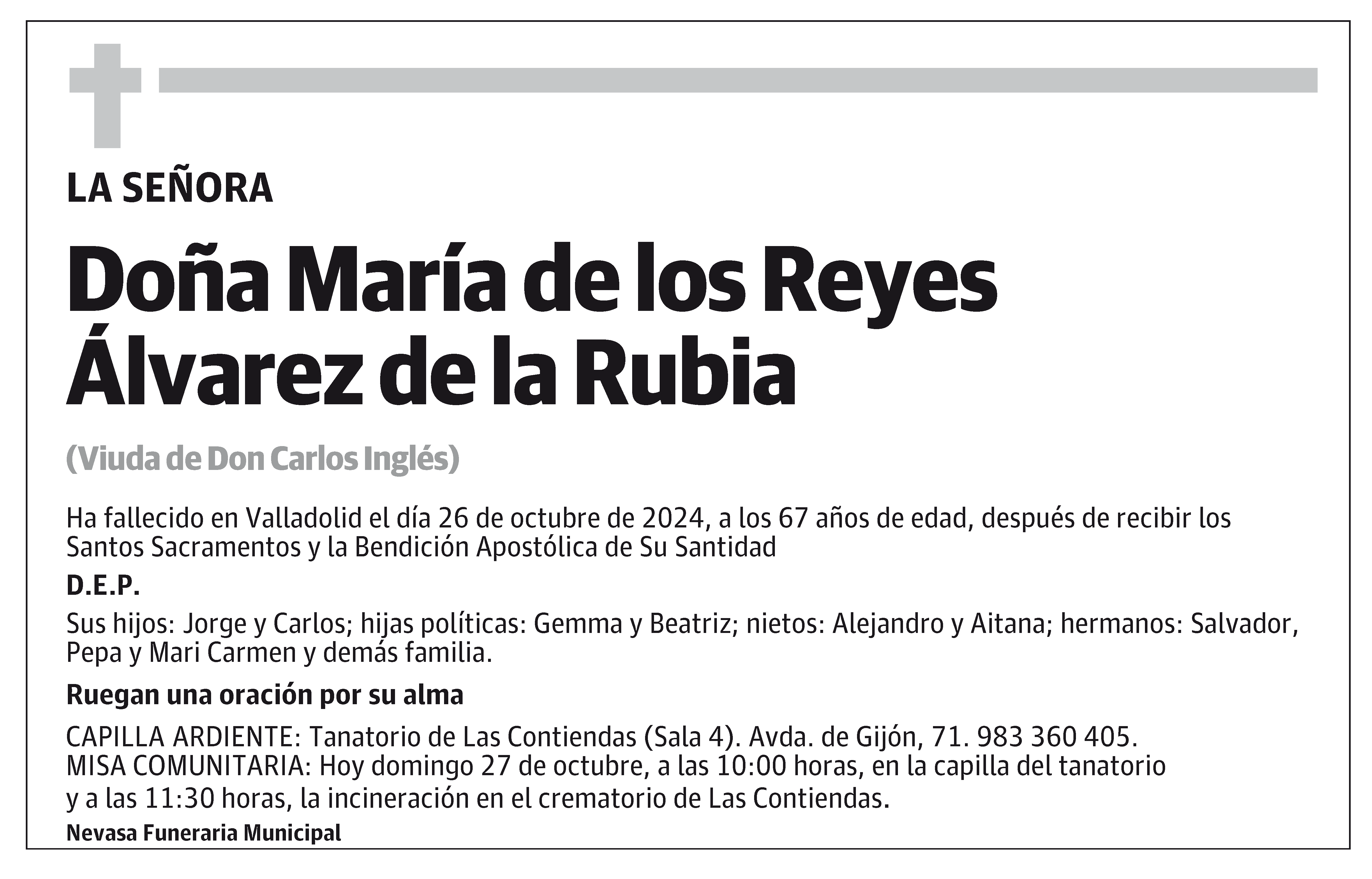 María de los Reyes Álvarez de la Rubia