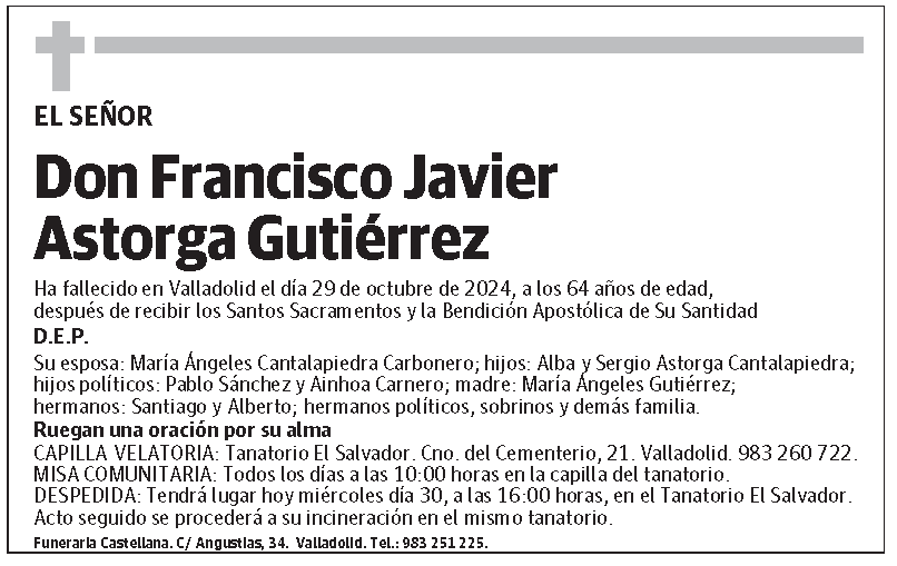 Francisco Javier Astorga Gutiérrez