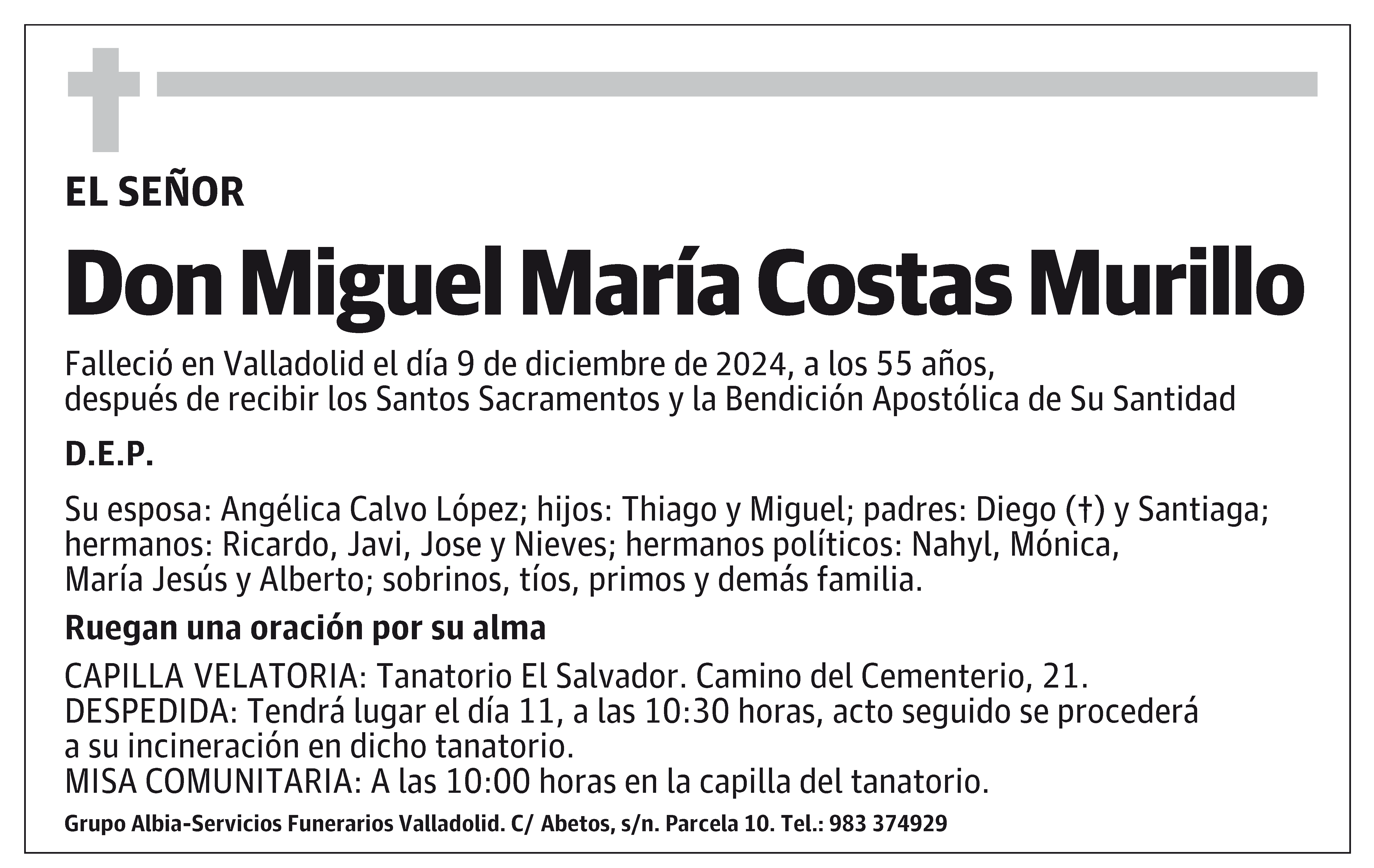 Miguel María Costas Murillo