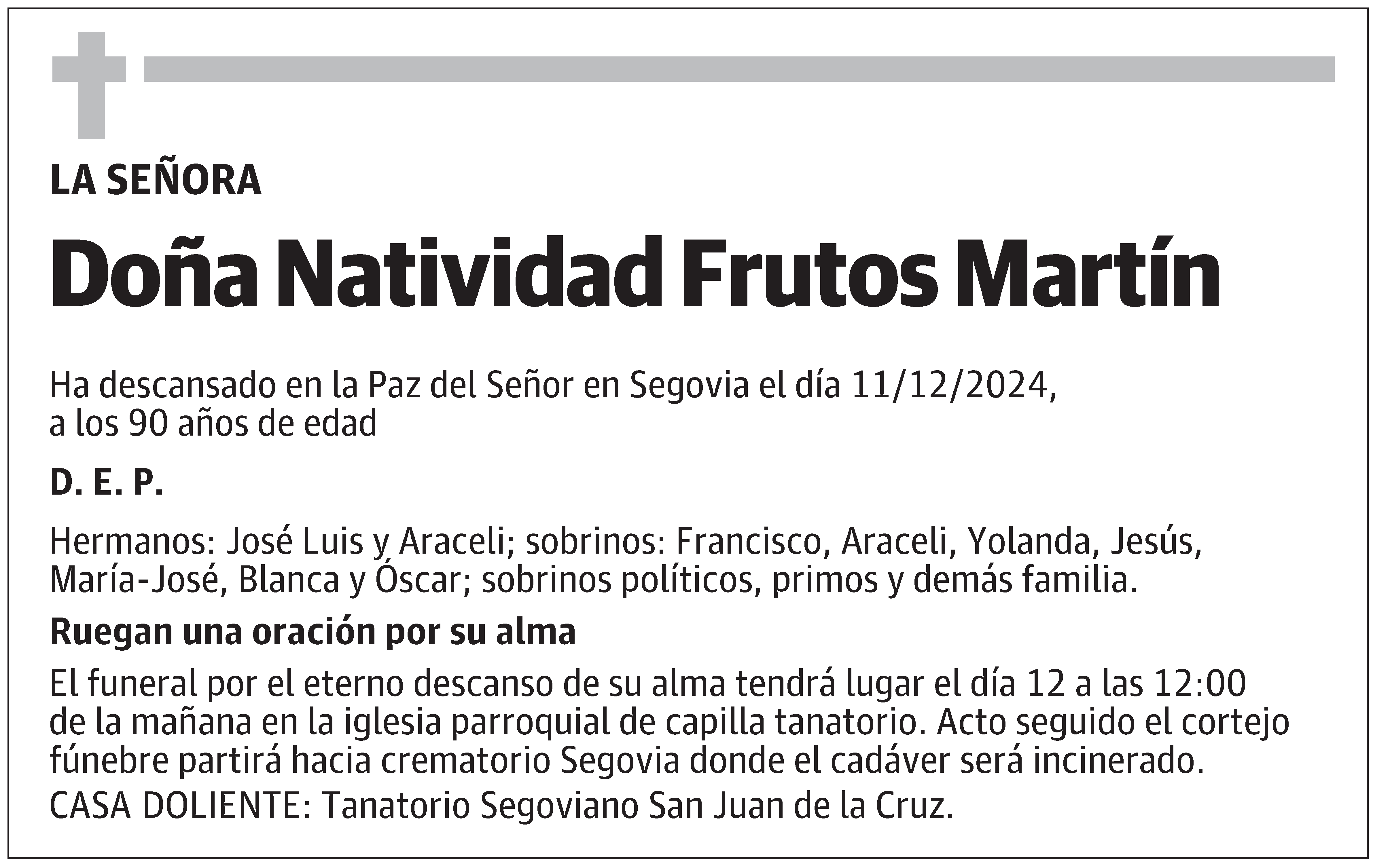 Natividad Frutos Martín