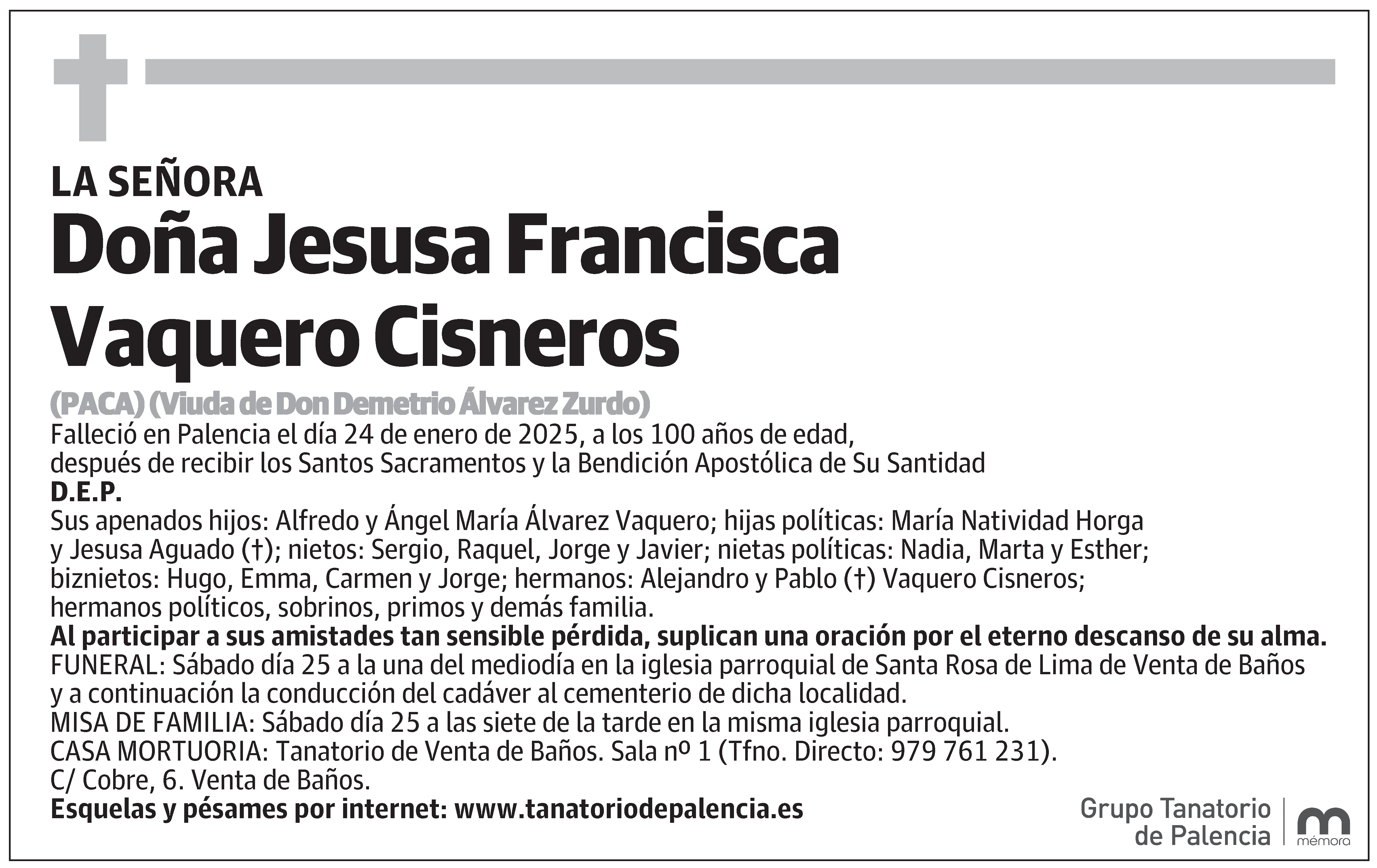 Jesusa Francisca Vaquero Cisneros