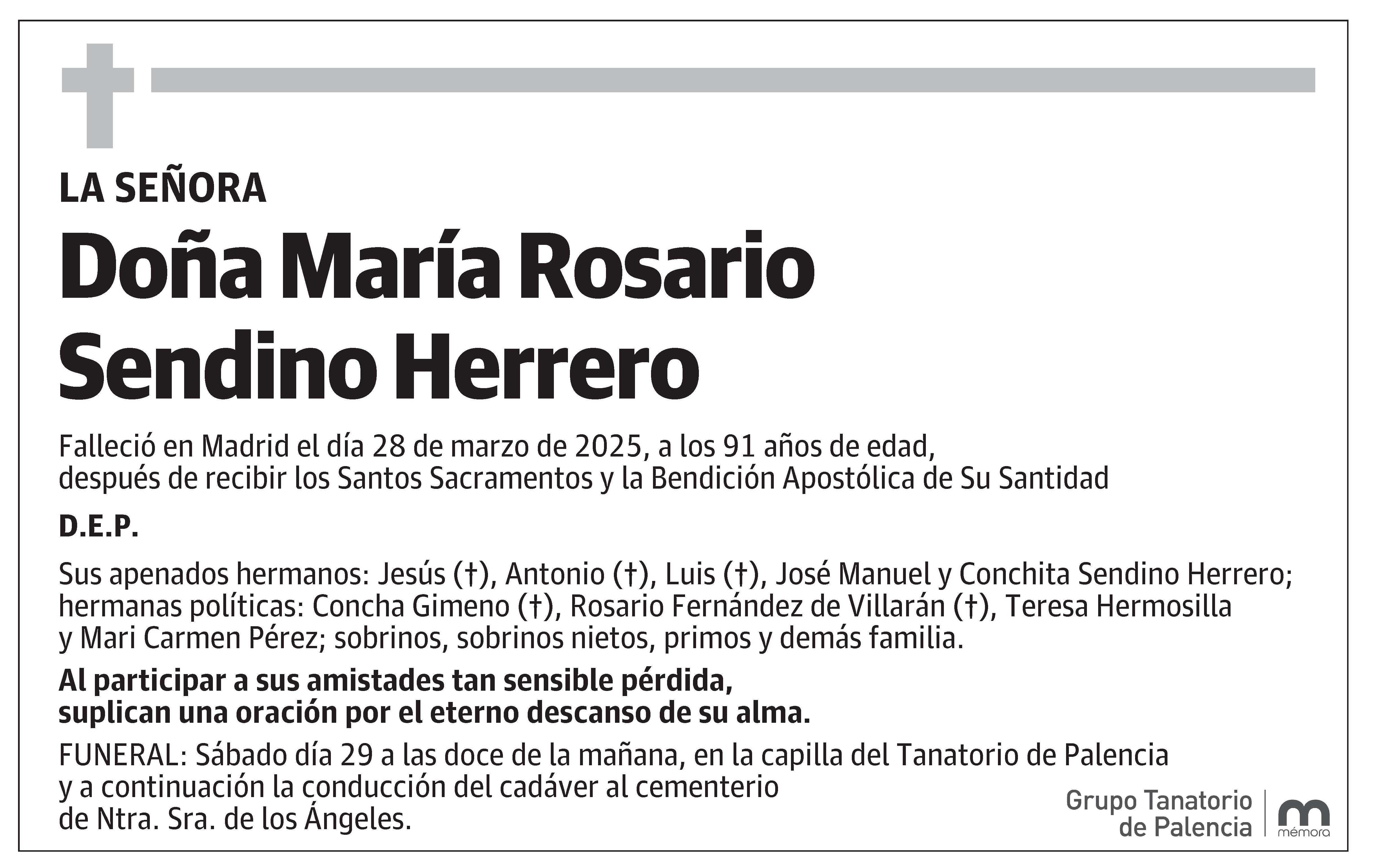 María Rosario Sendino Herrero