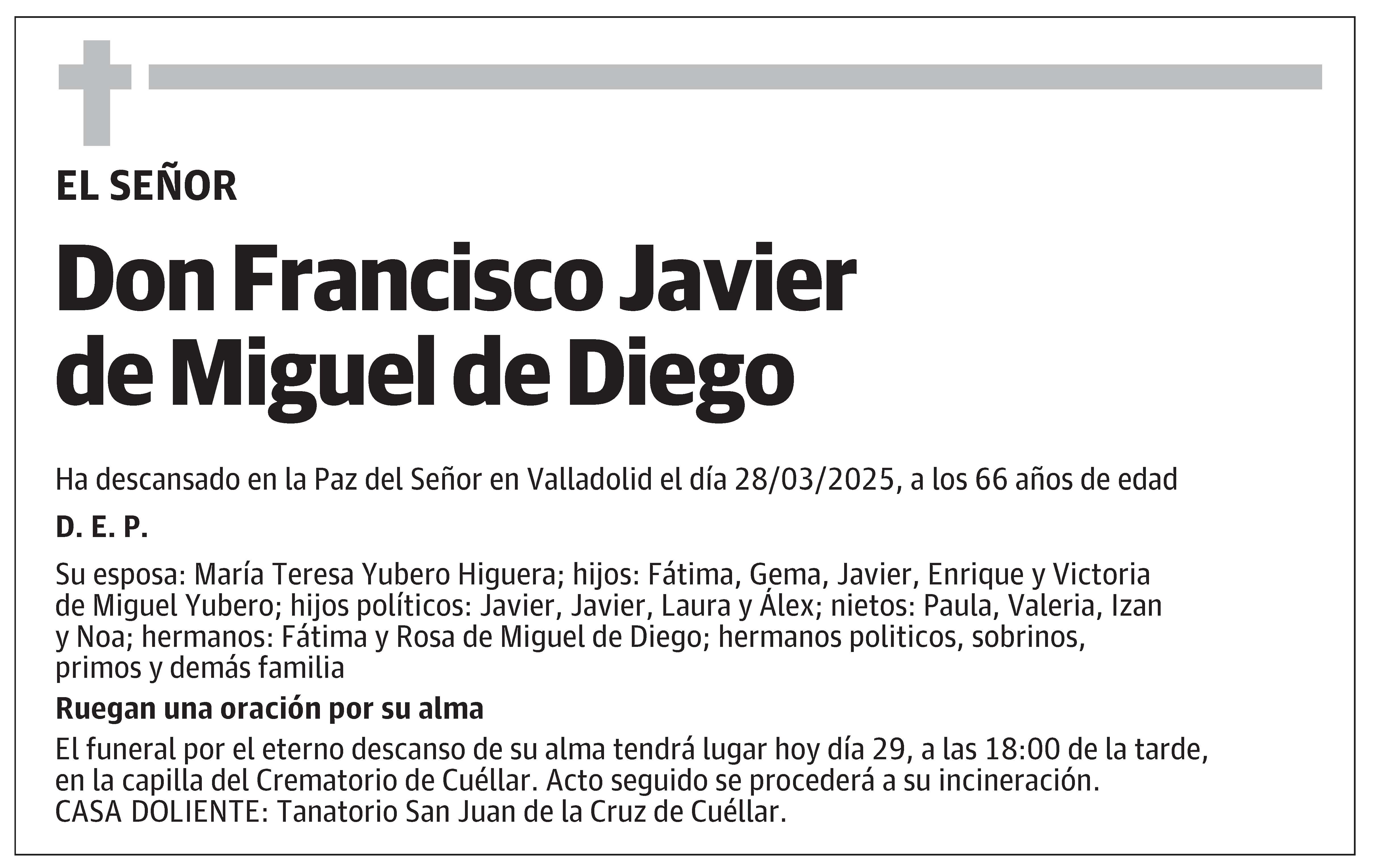 Francisco Javier de Miguel de Diego