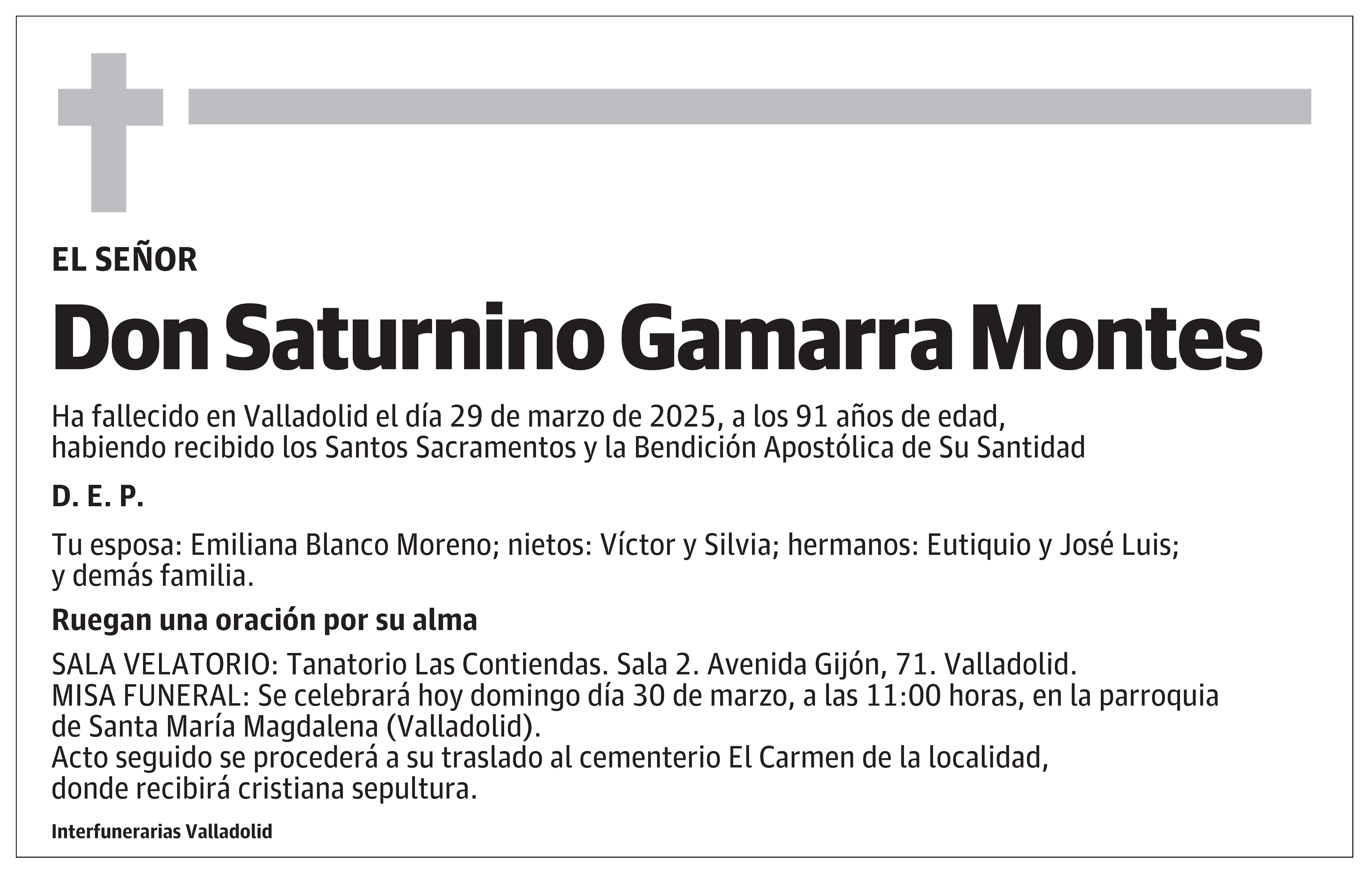 Saturnino Gamarra Montes