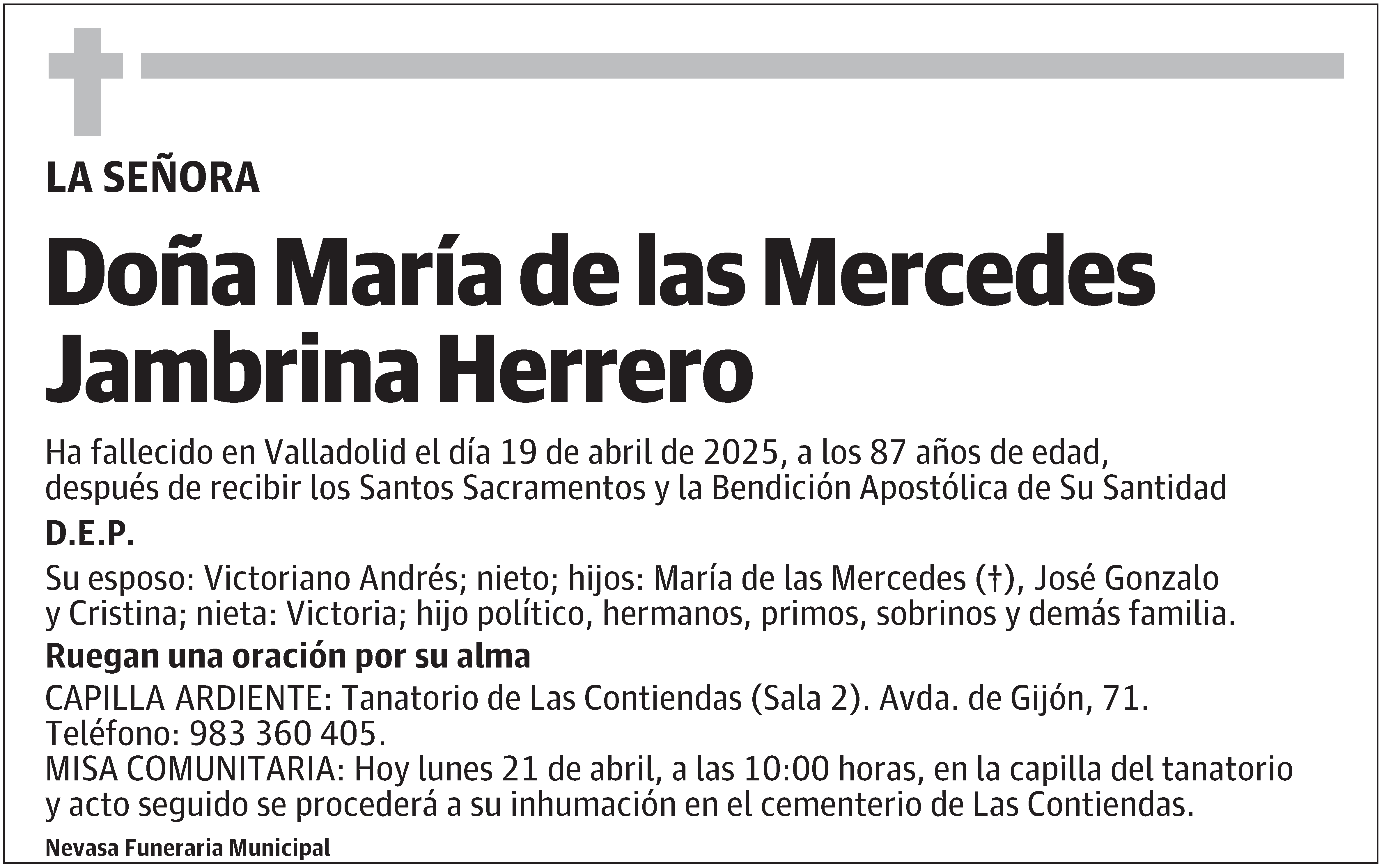 María de las Mercedes Jambrina Herrero