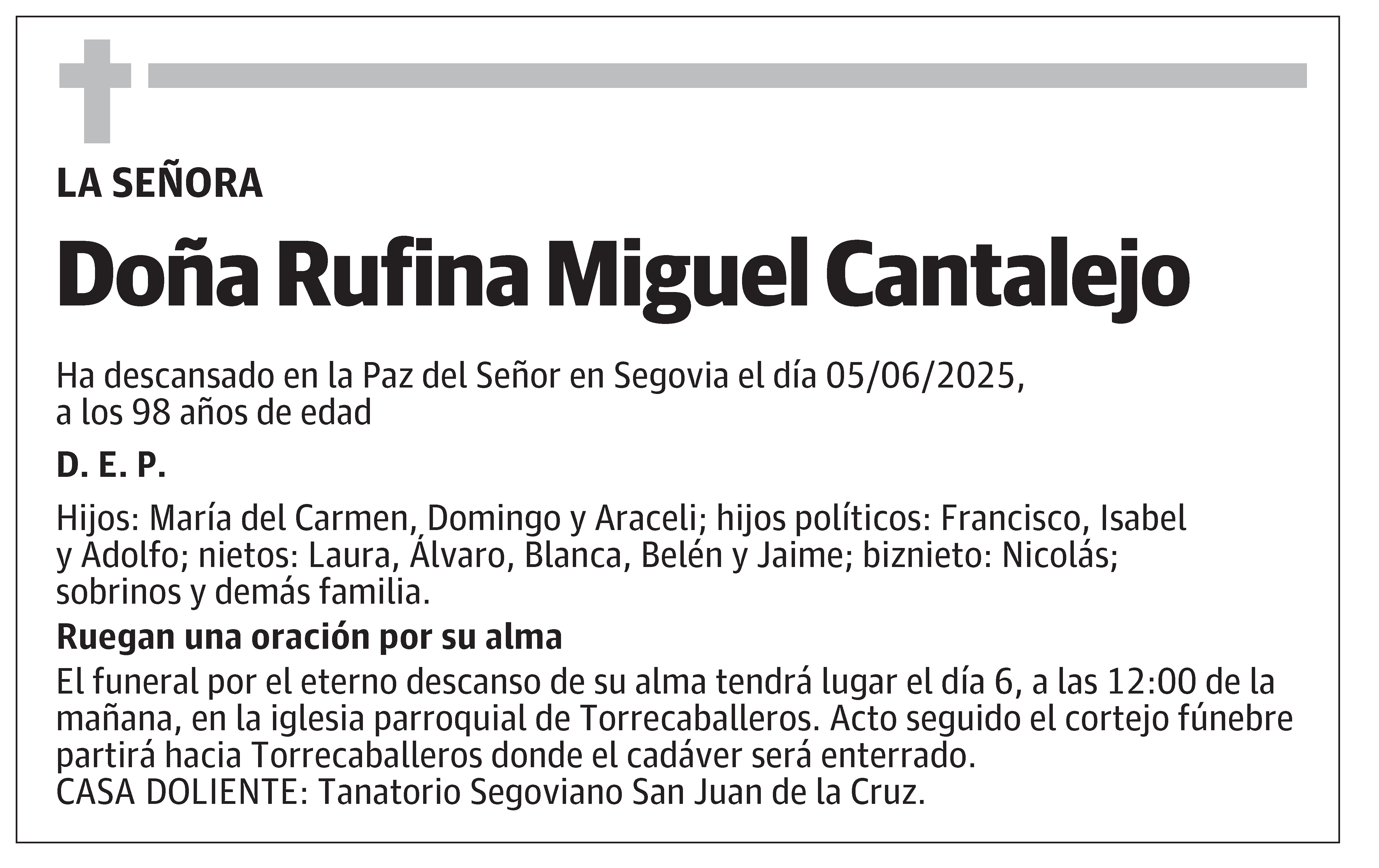 Rufina Miguel Cantalejo