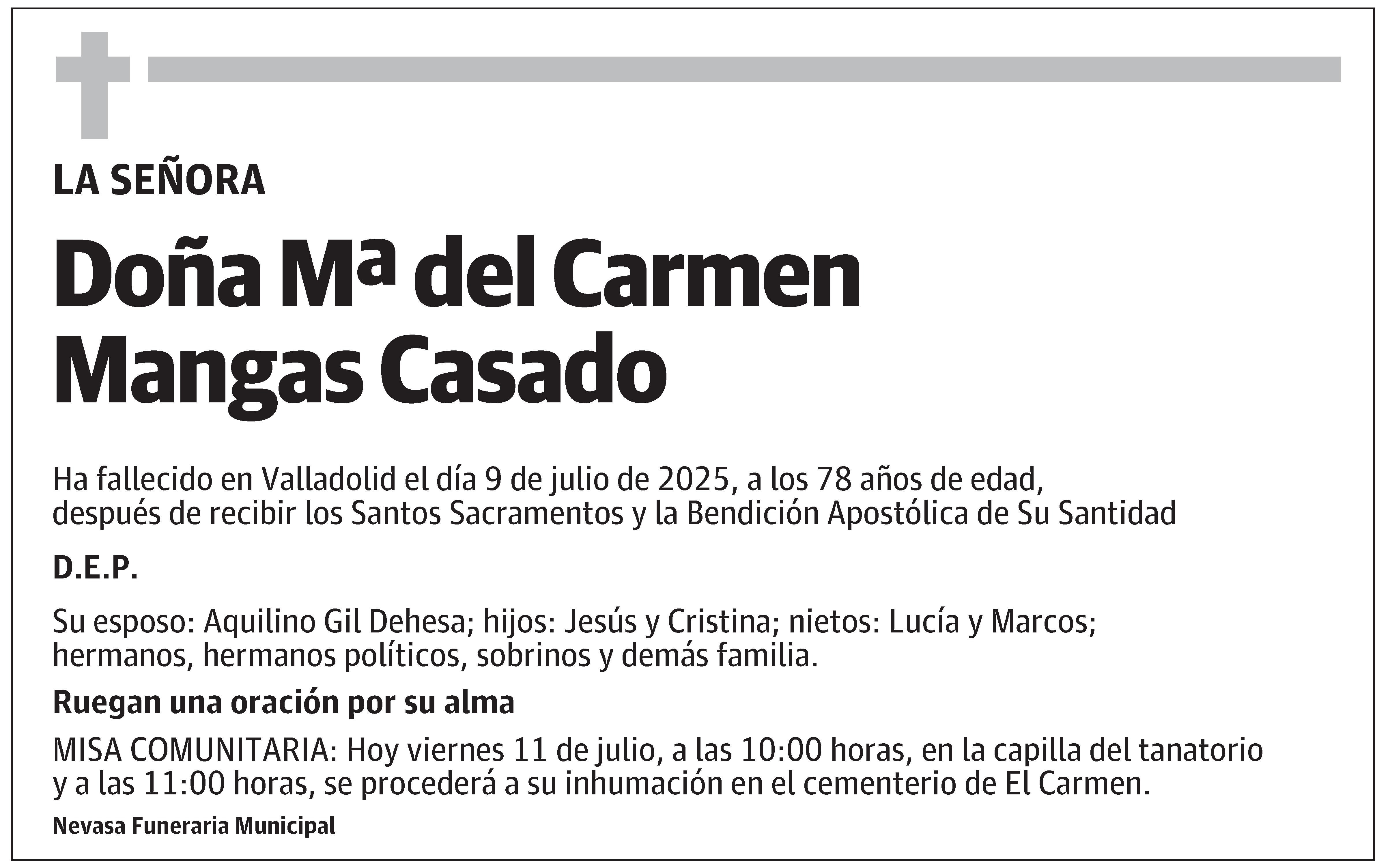 Mª del Carmen Mangas Casado