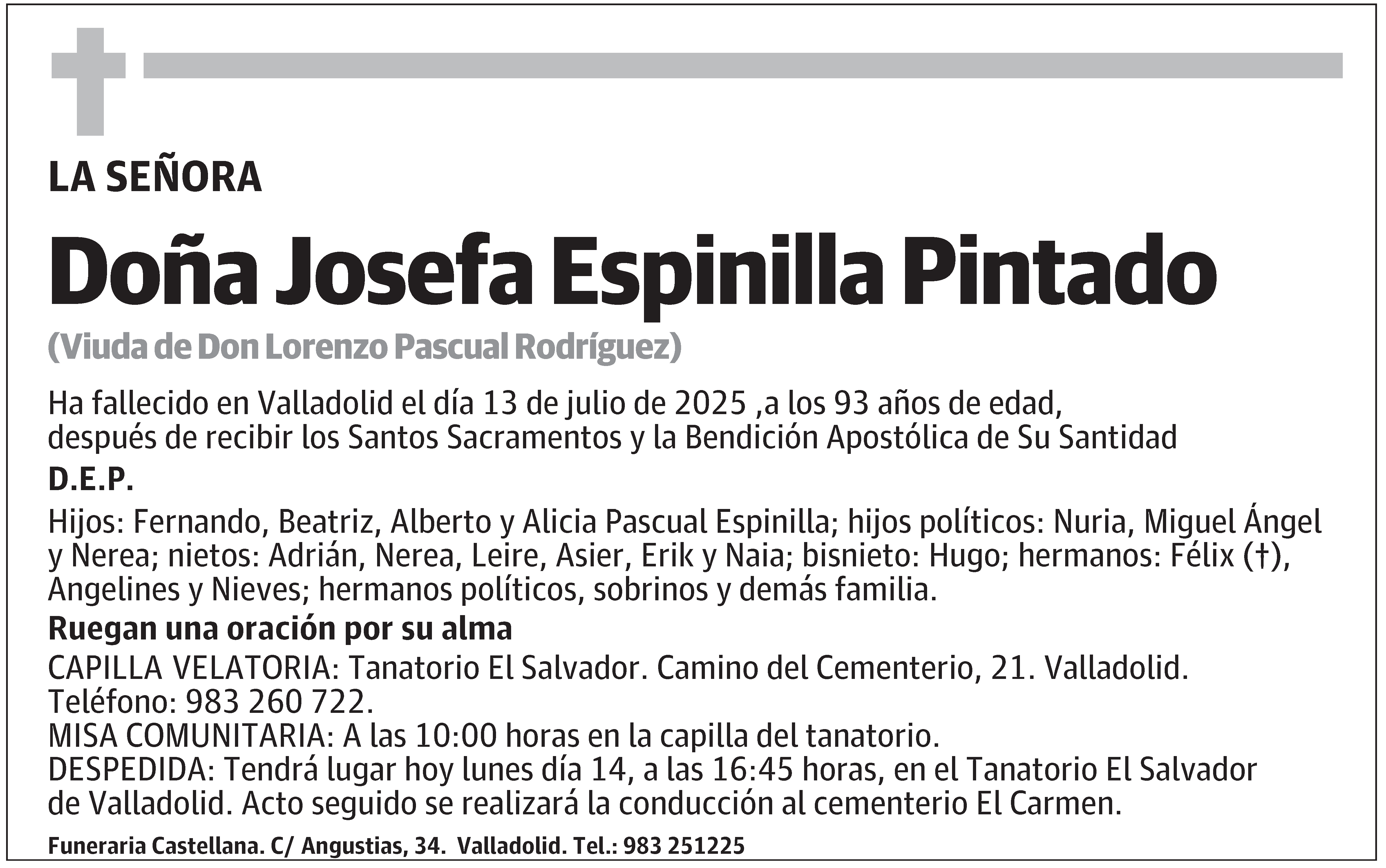 Josefa Espinilla Pintado