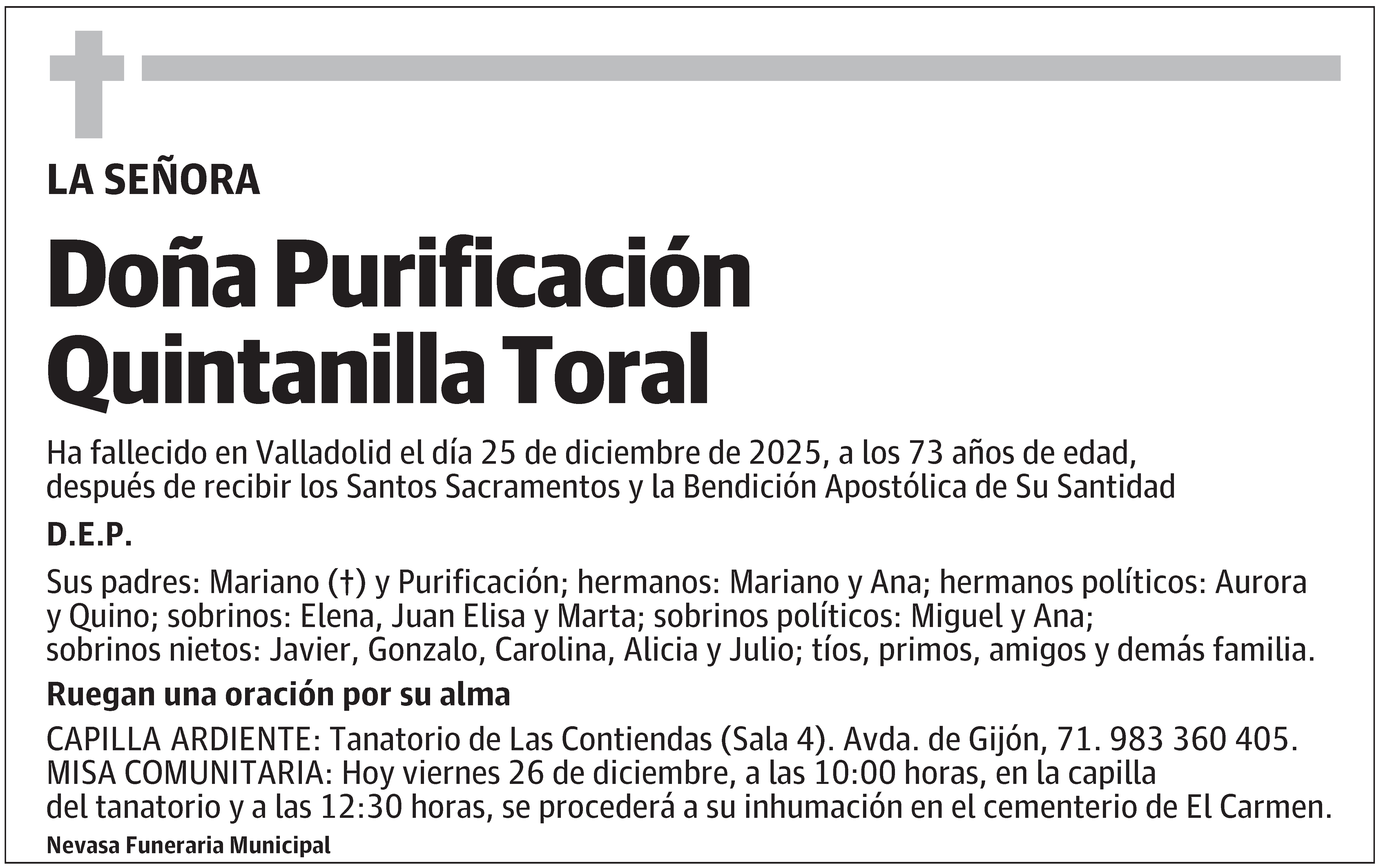 Purificación Quintanilla Toral