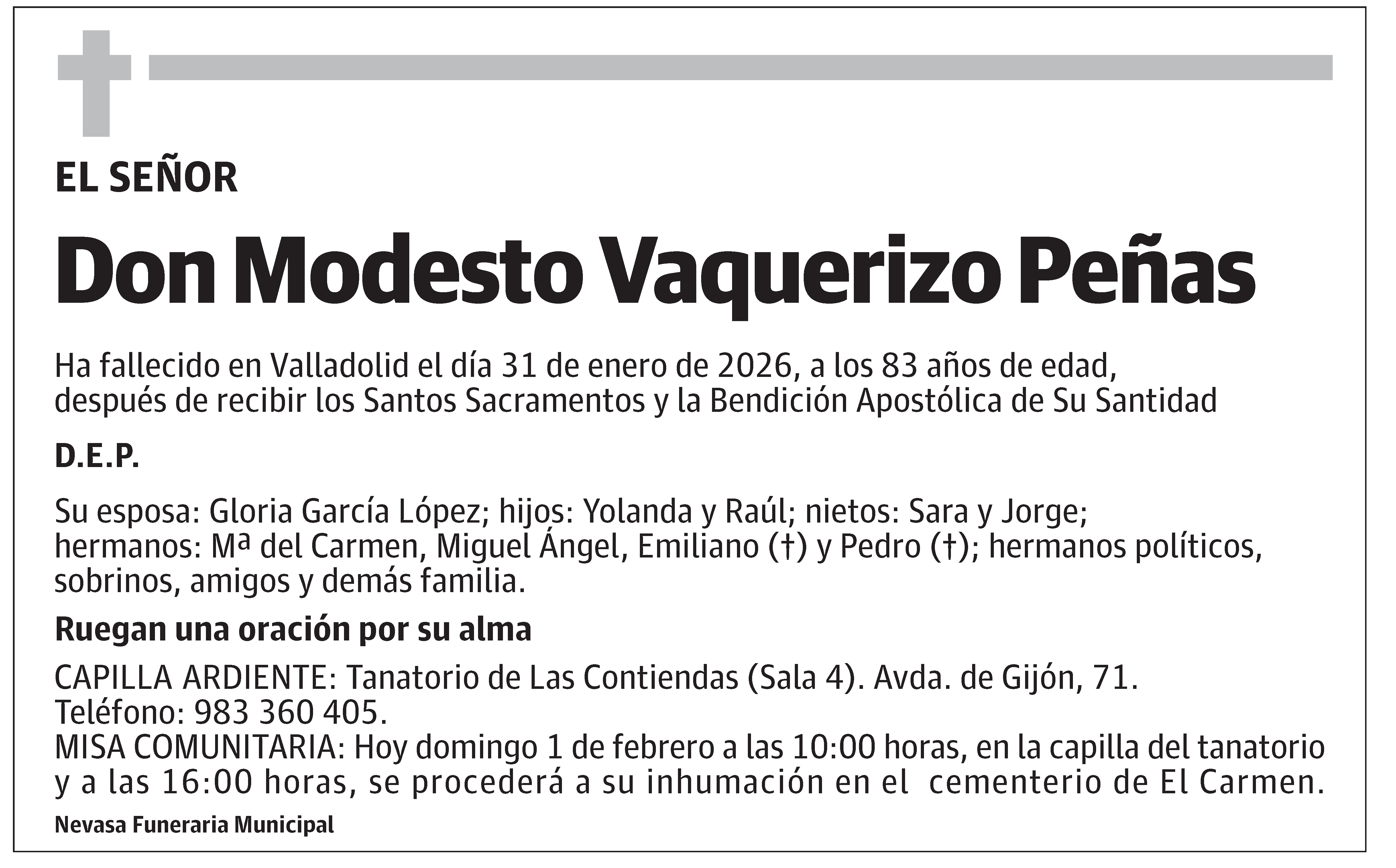 Modesto Vaquerizo Peñas