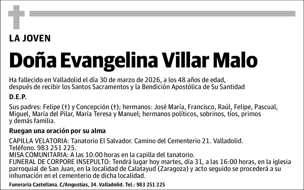 Evangelina Villar Malo