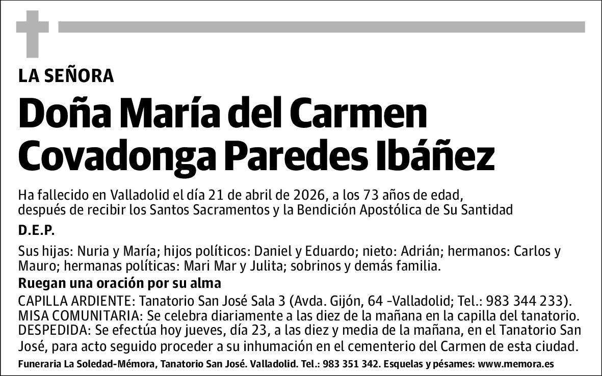 María del Carmen Covadonga Paredes Ibáñez