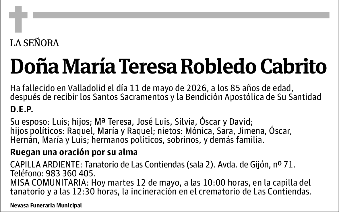 María Teresa Robledo Cabrito