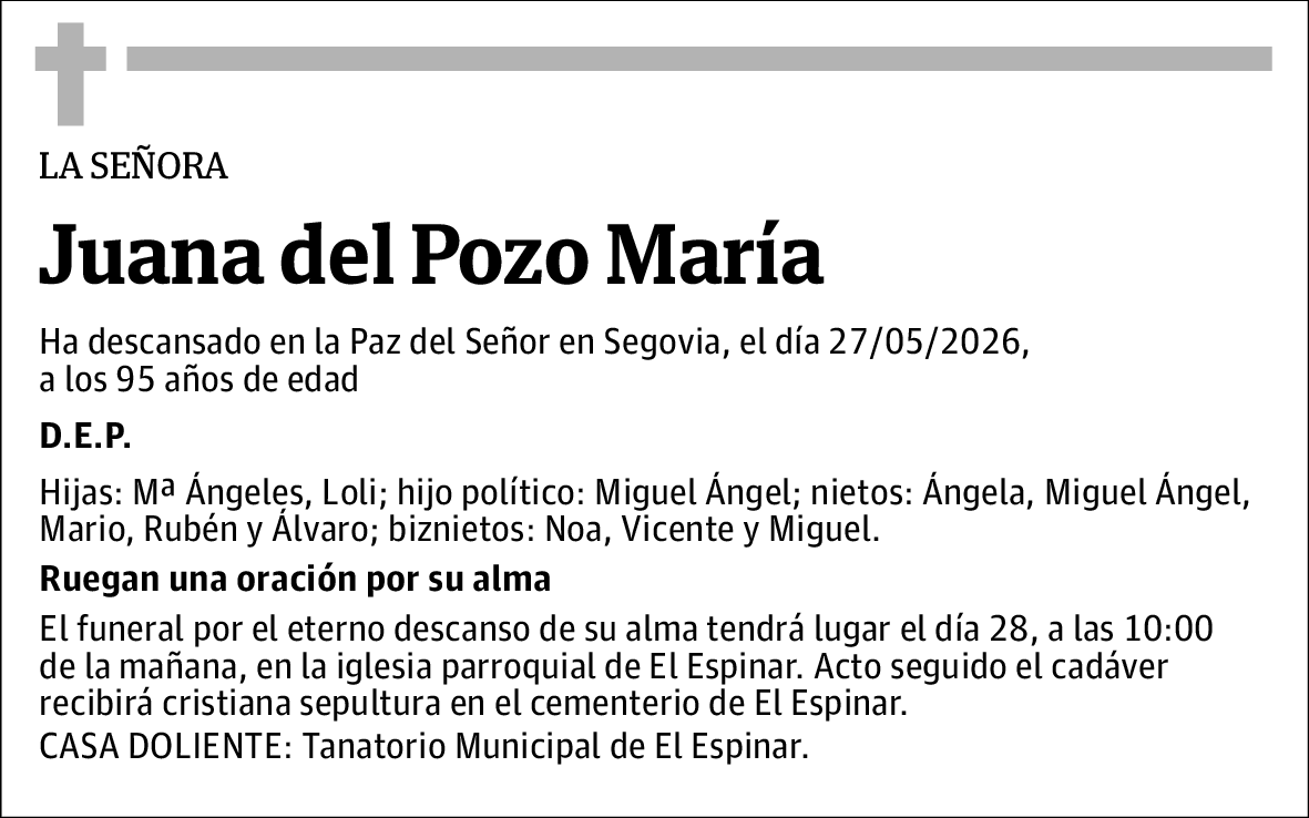 Juana del Pozo María