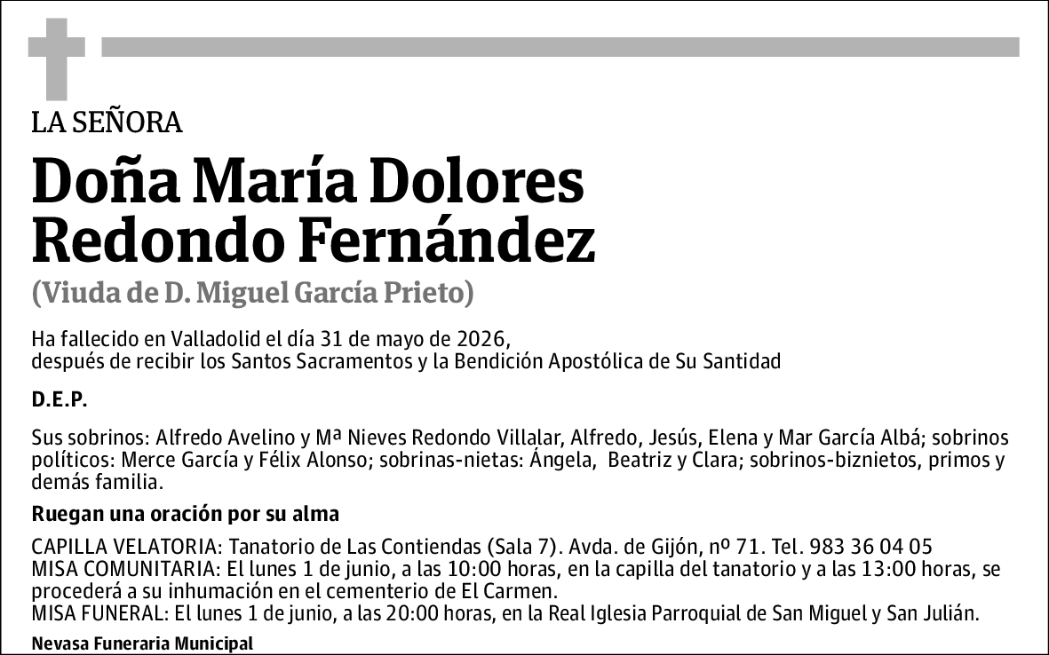 María Dolores Redondo Fernández