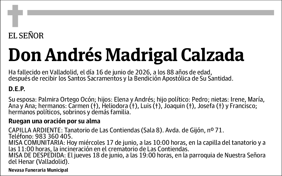 Andrés Madrigal Calzada