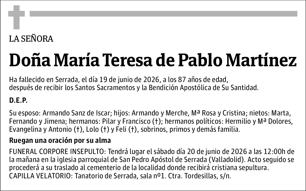 María Teresa de Pablo Martínez