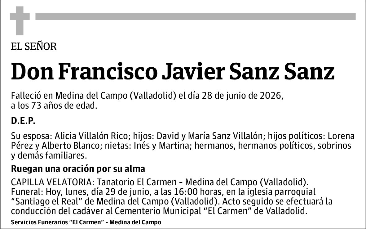 Francisco Javier Sanz Sanz