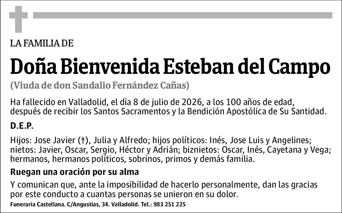 Bienvenida Esteban del Campo