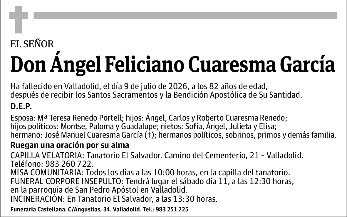 Ángel Feliciano Cuaresma García