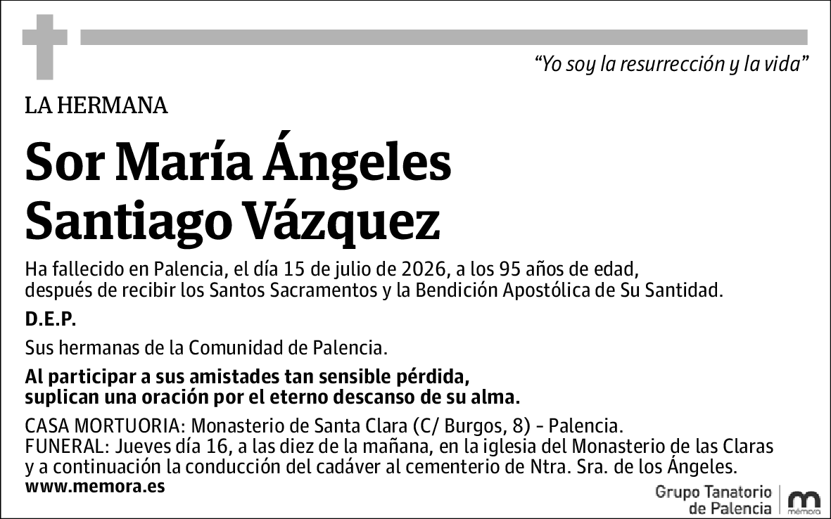 Sor María Ángeles Santiago Vázquez