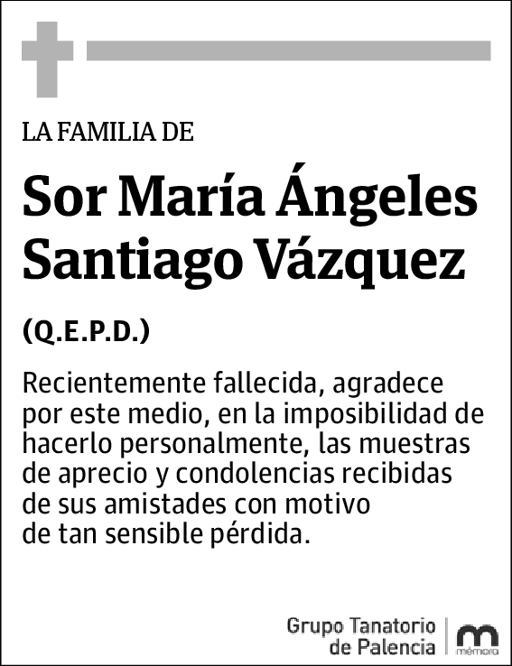 Sor María Ángeles Santiago Vázquez