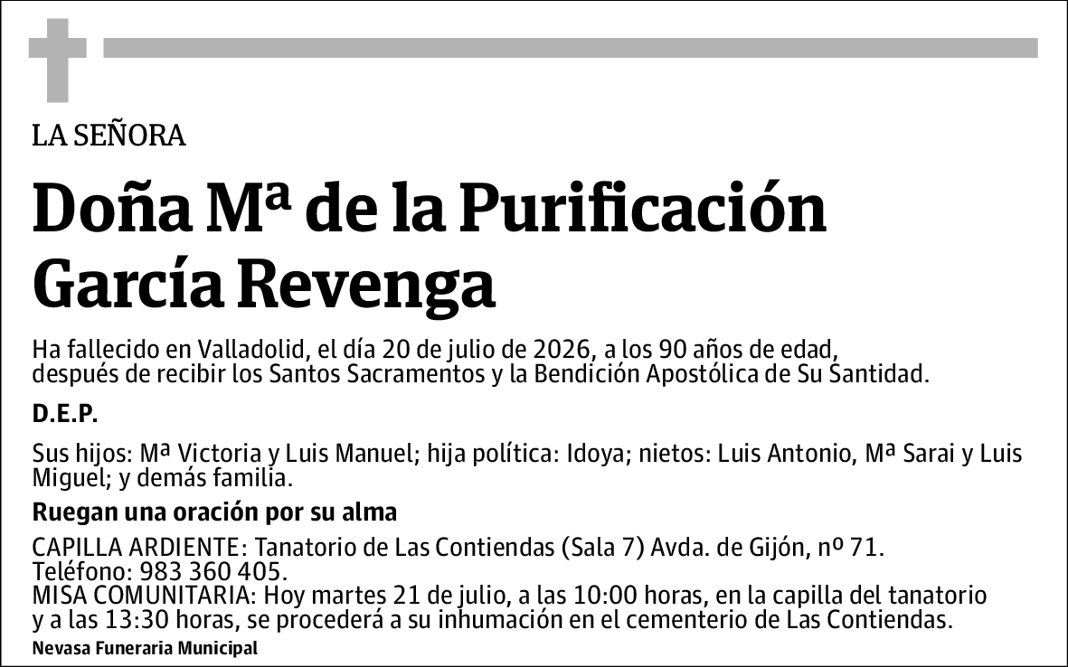María de la Purificación García Revenga
