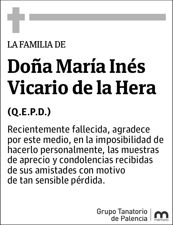 María Inés Vicario de la Hera