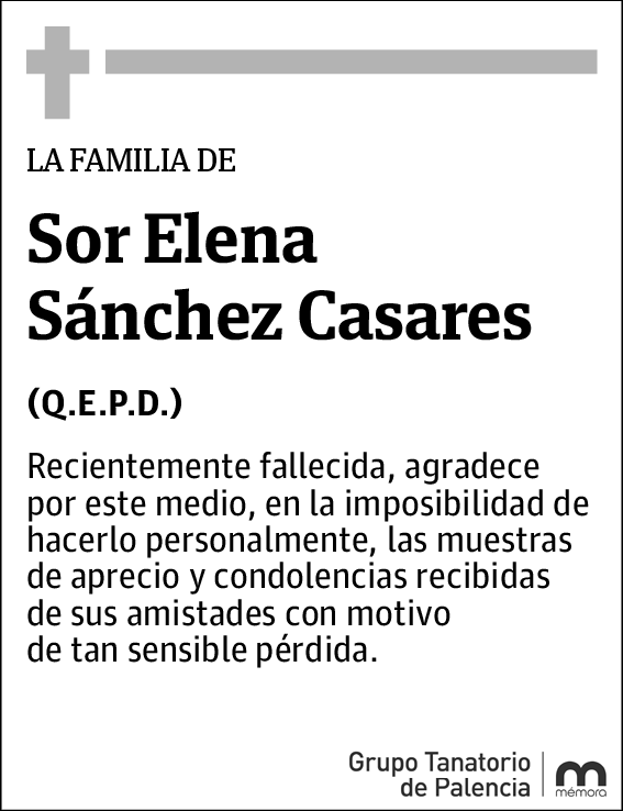 Sor Elena Sánchez Casares