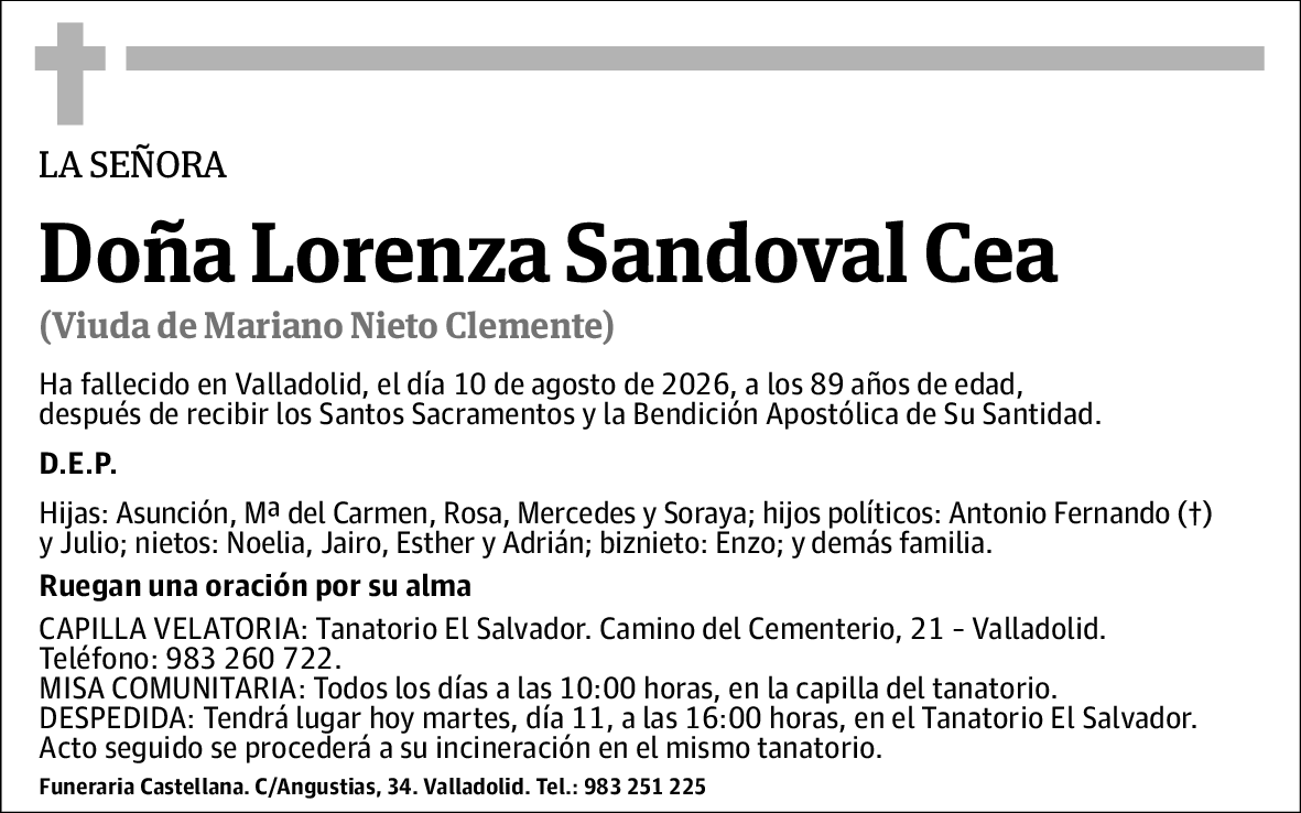 Lorenza Sandoval Cea