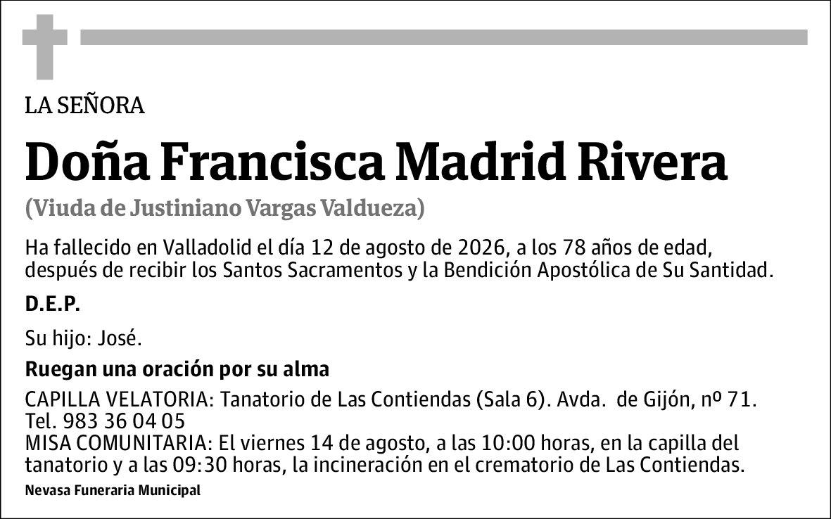 Francisca Madrid Rivera