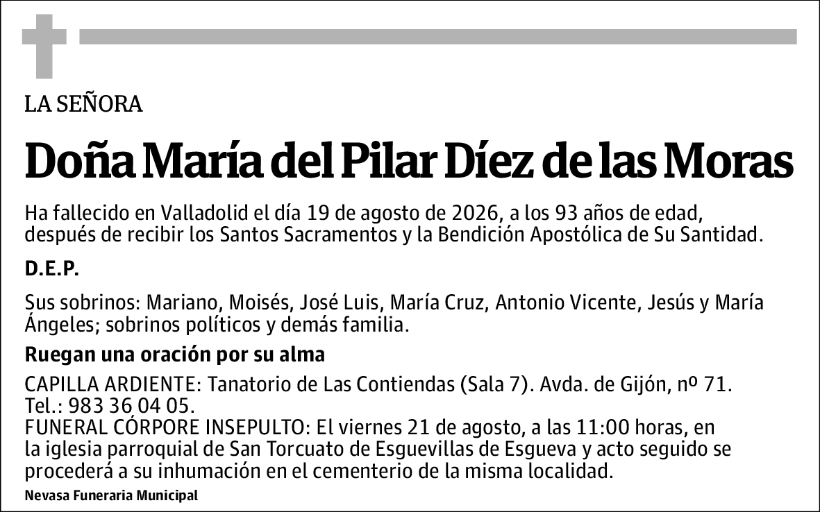 María Pilar Díez de las Moras