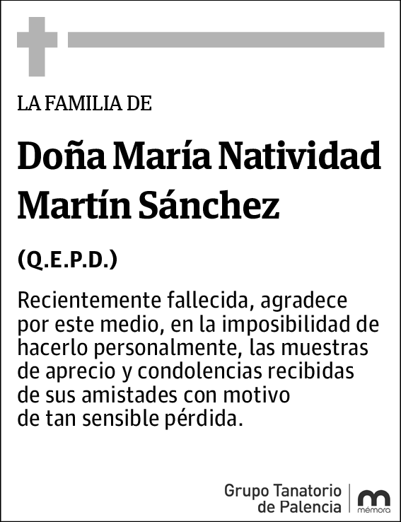 Maria Natividad Martín Sánchez