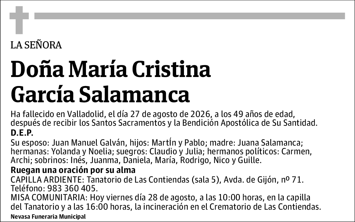Mária Cristina García Salamanca