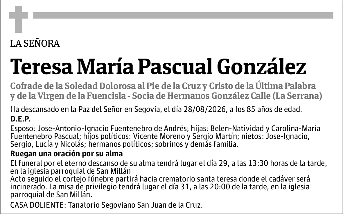 Teresa María Pascual Gonzalez