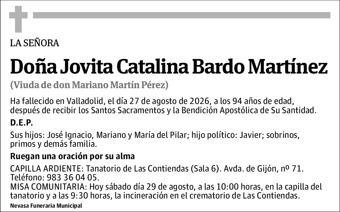 Jovita Catalina Bardo Martínez