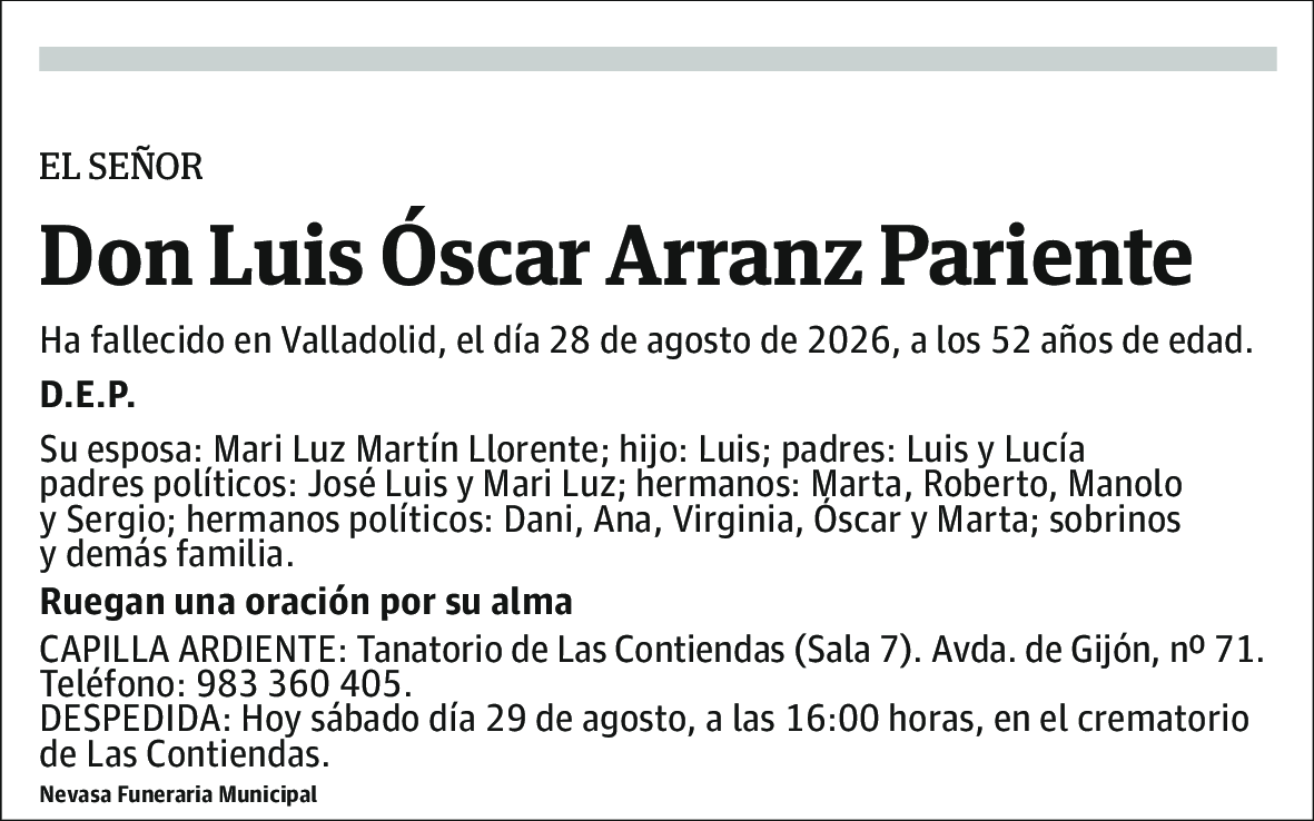 Luis Óscar Arranz Pariente