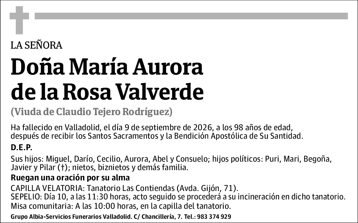 María Aurora de la Rosa Valverde