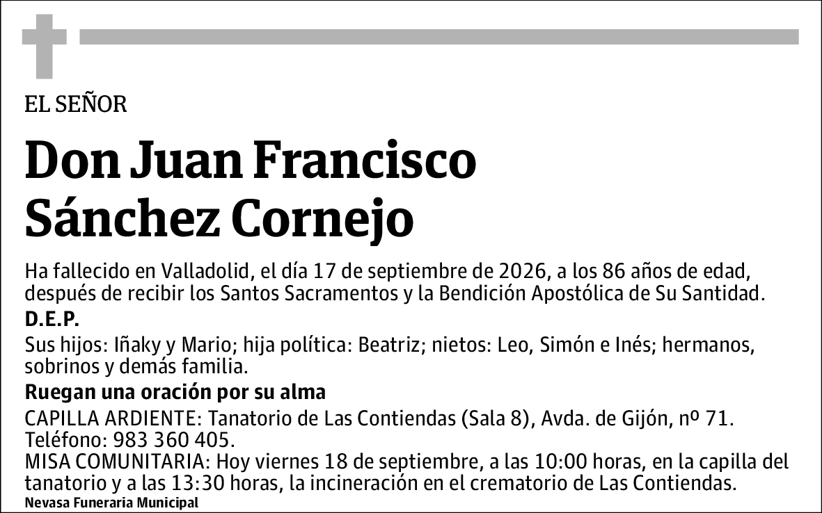 Juan Francisco Sánchez Cornejo