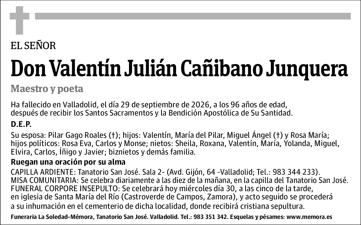 Valentín Julián Cañibano Junquera