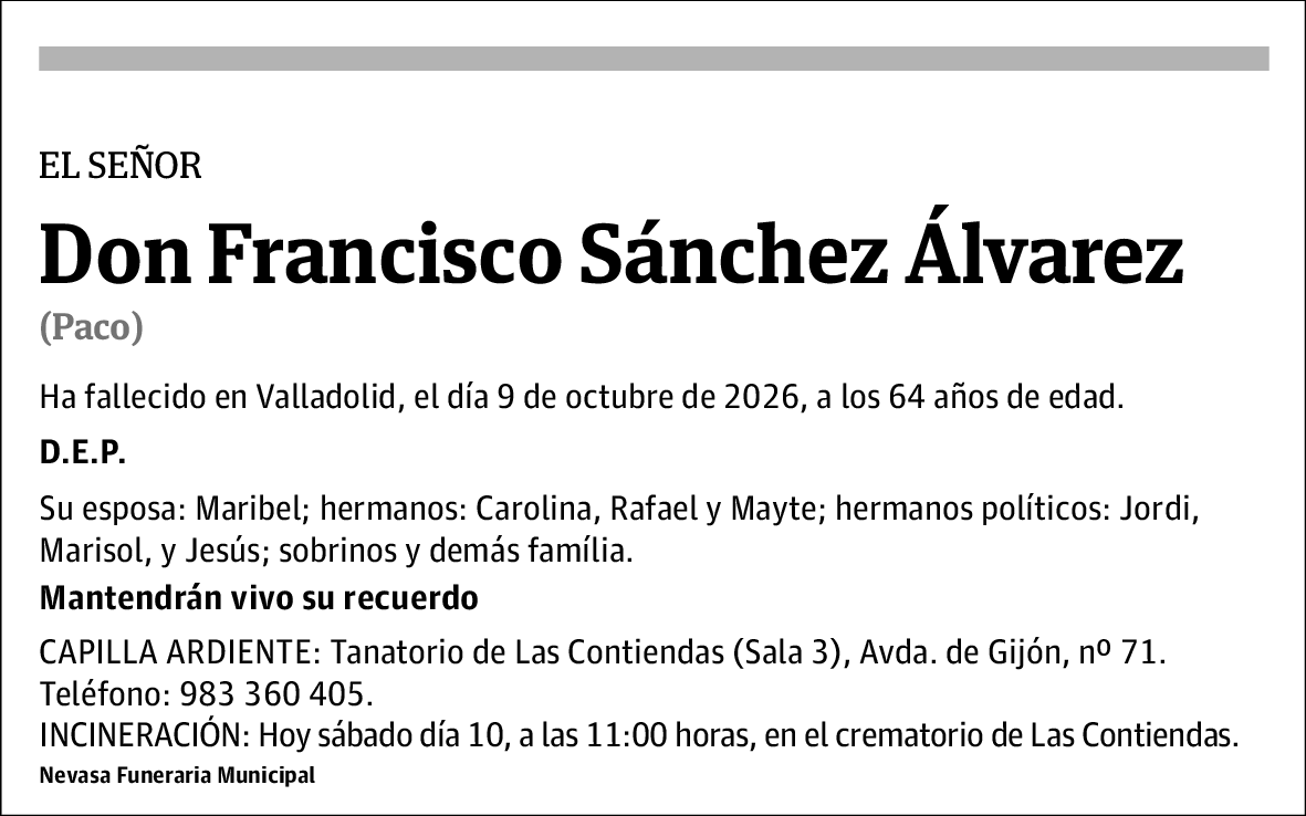 Francisco Sánchez Álvarez